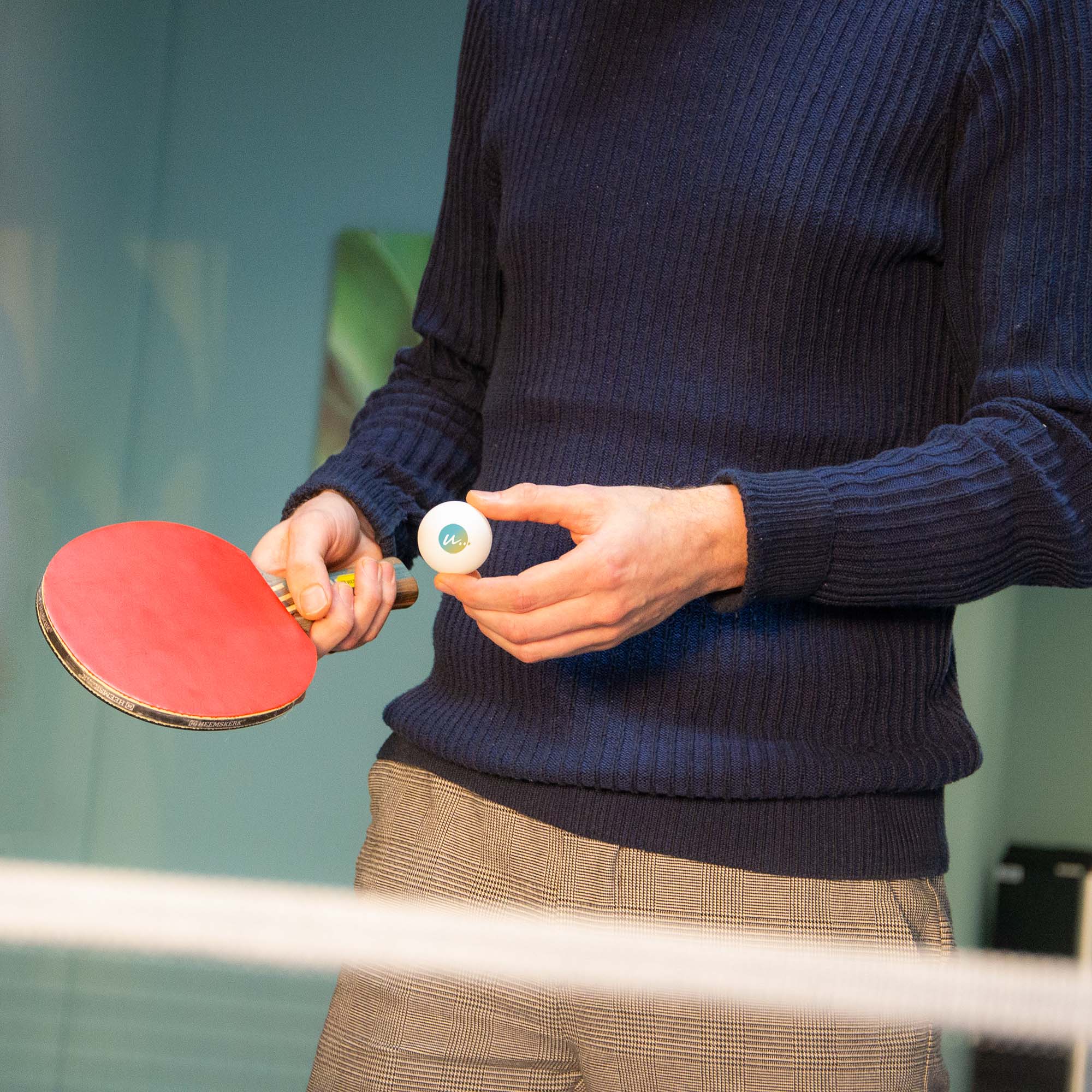 Balles de tennis de table blanches | Ø 40 mm | Quadrichromie
