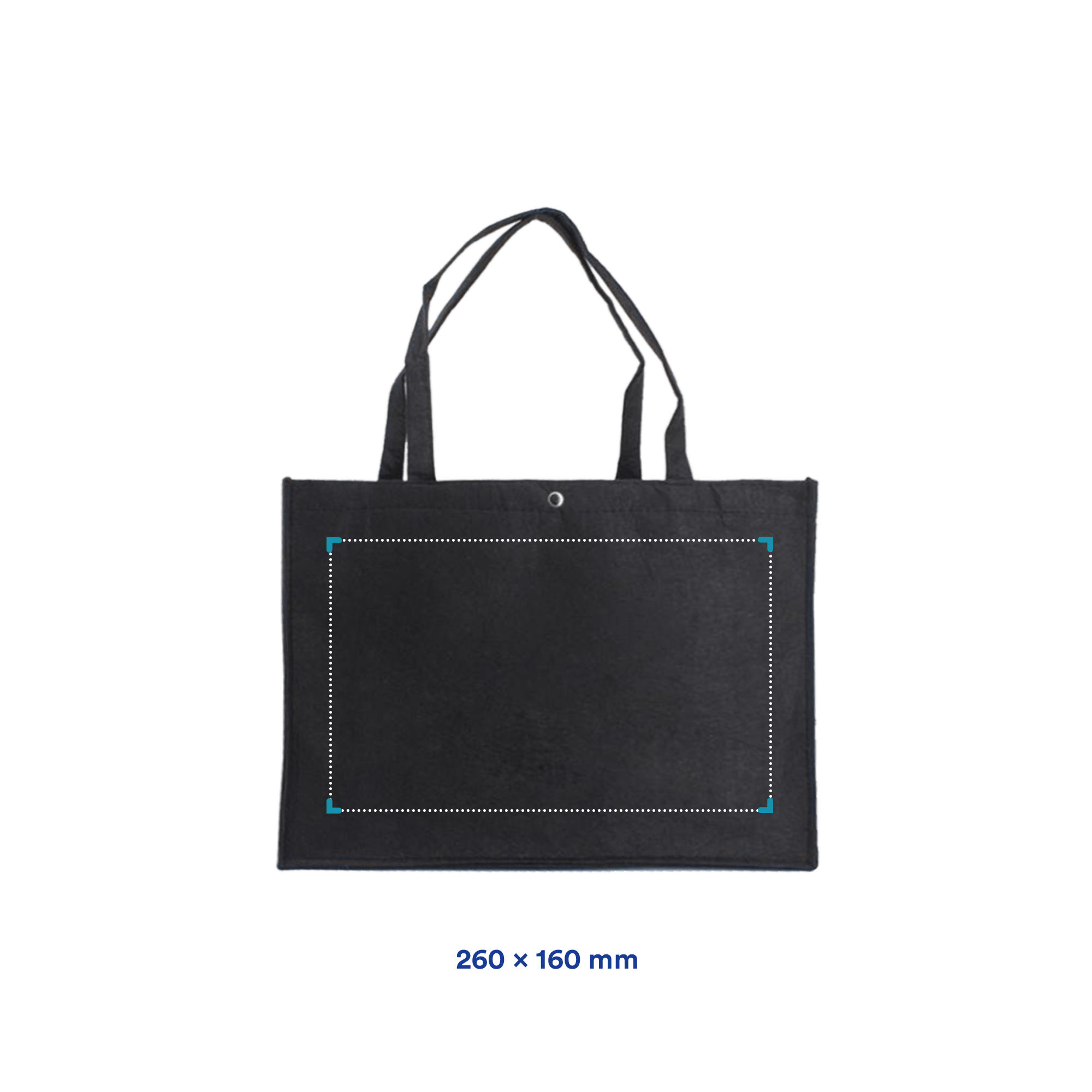 Vilten shopper Samia - RPET | 220 g/m² | 32x23x10 cm | Tot 2 kleuren bedrukking