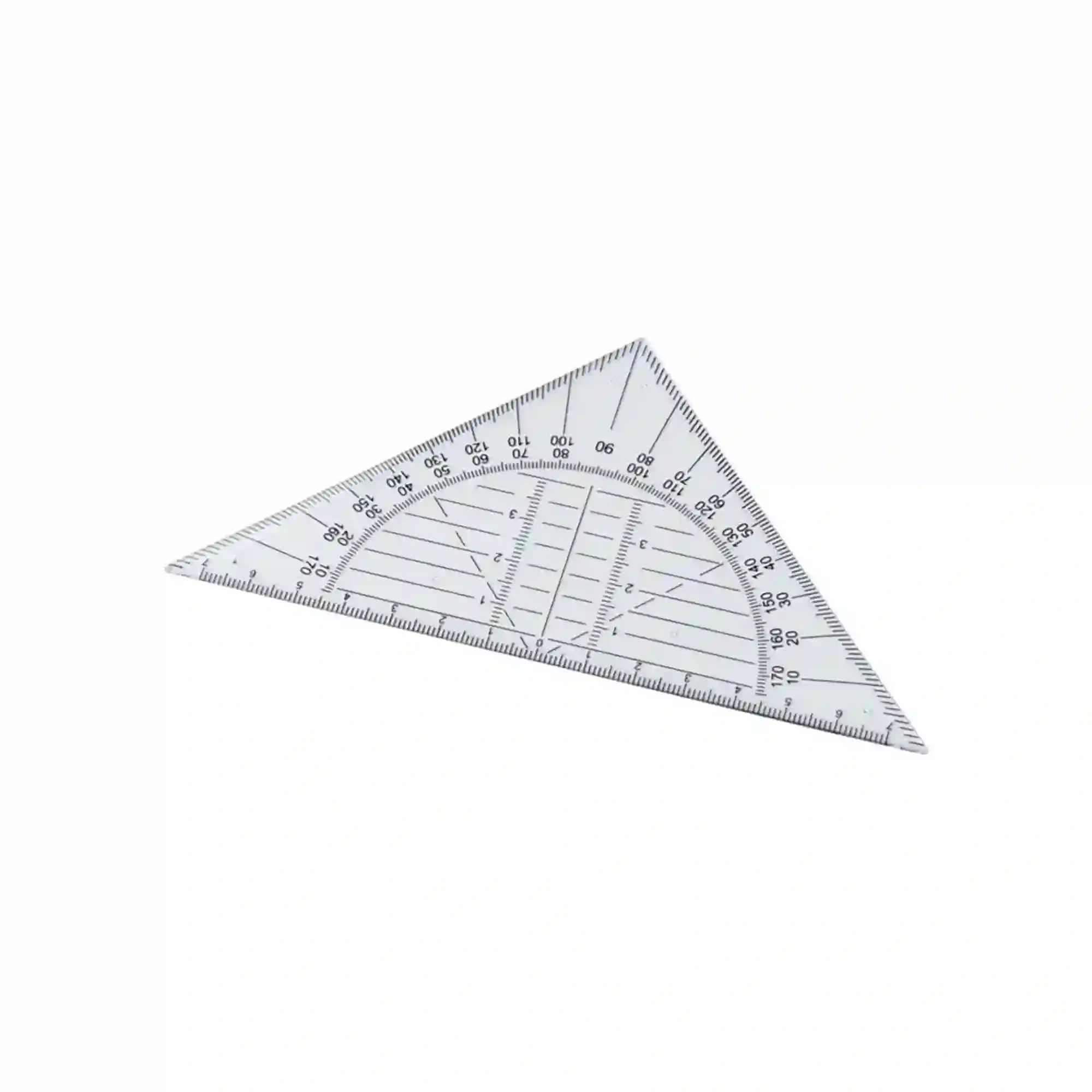 Geodriehoek Nova – 14 cm | Transparant | Kunststof | 45° hoek