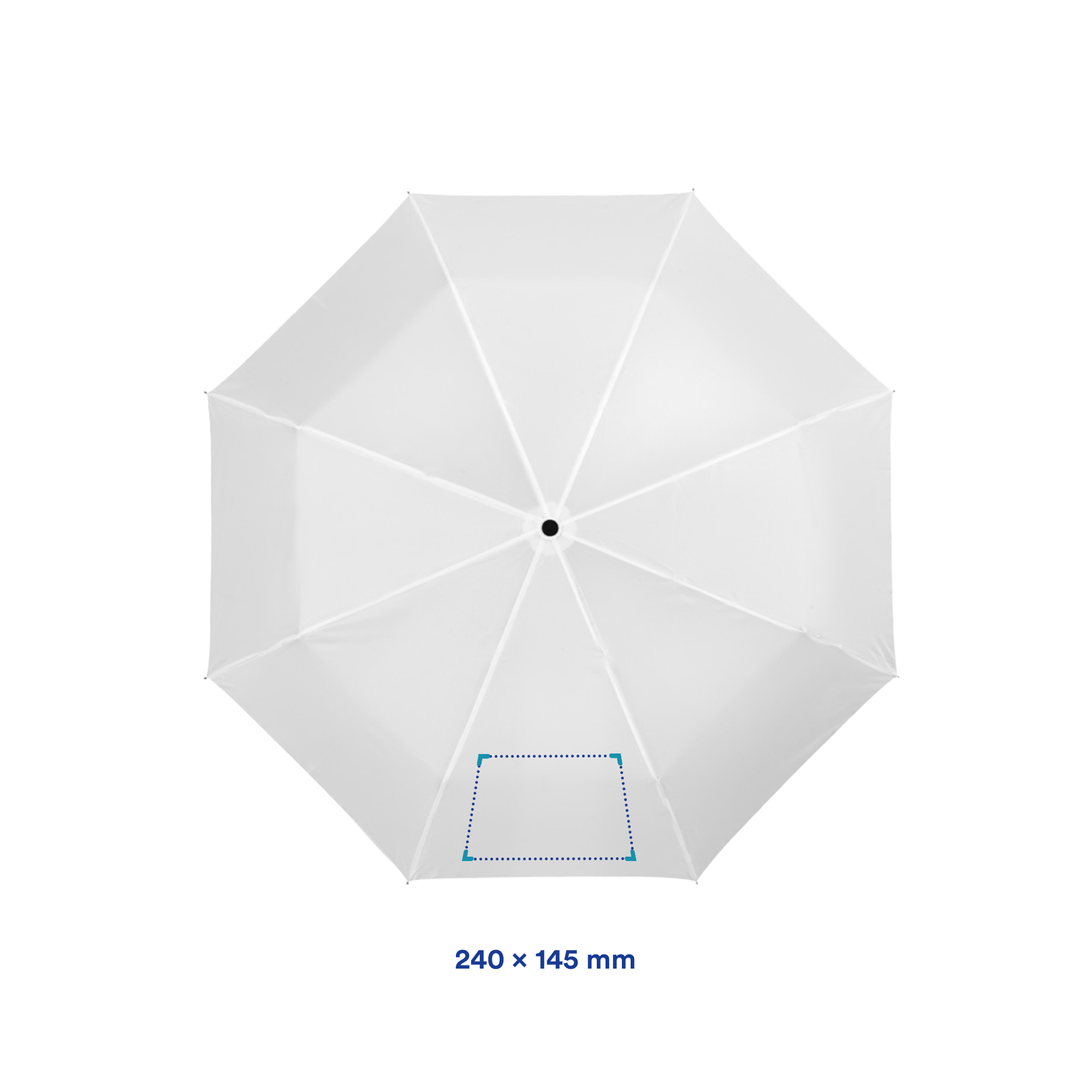 Parapluie coloré - Ø 98 cm | Pliable | Jusqu'à 4 couleurs d'impression