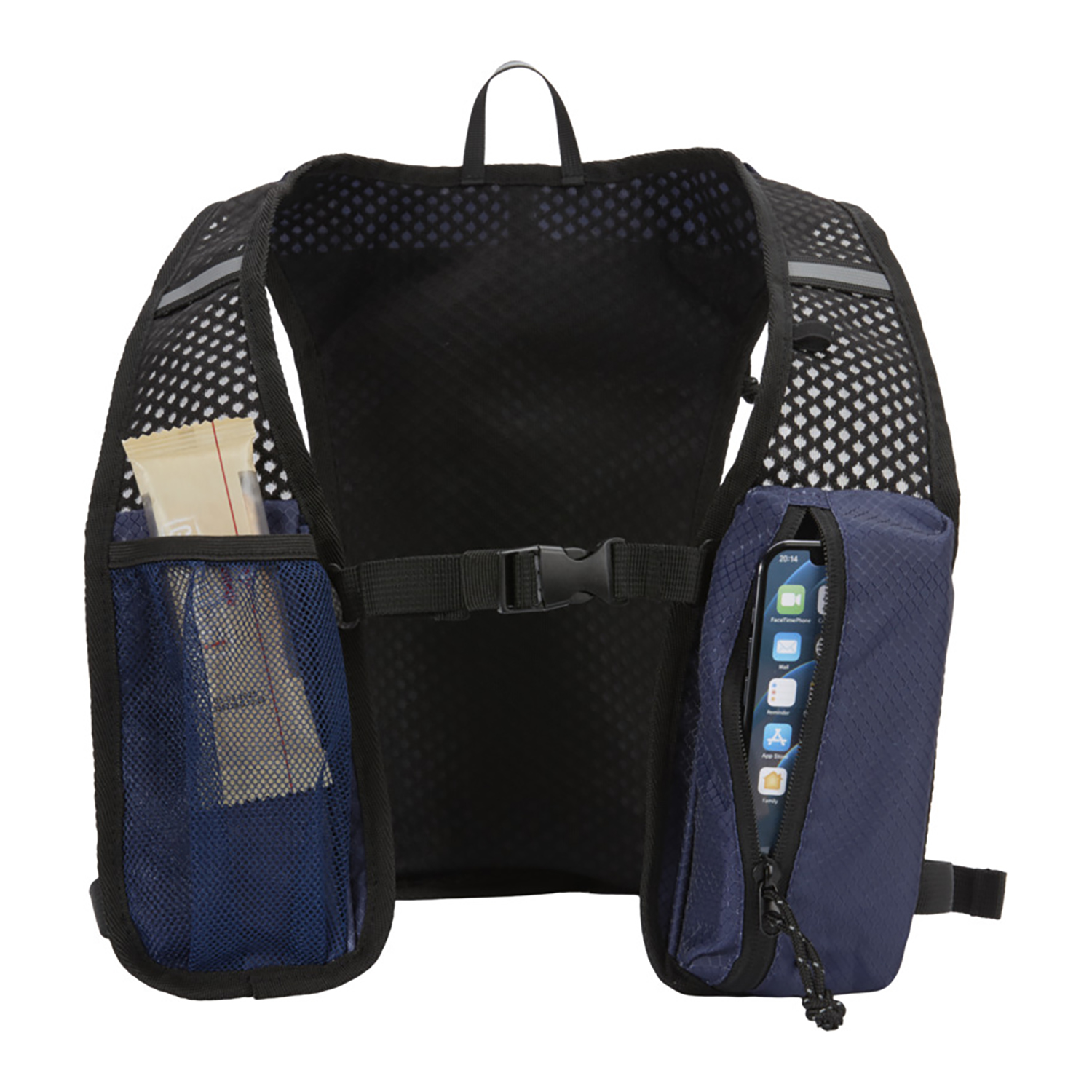 Gilet de course déperlant – 5 L | Éléments réfléchissants | Poches bouteilles | Léger