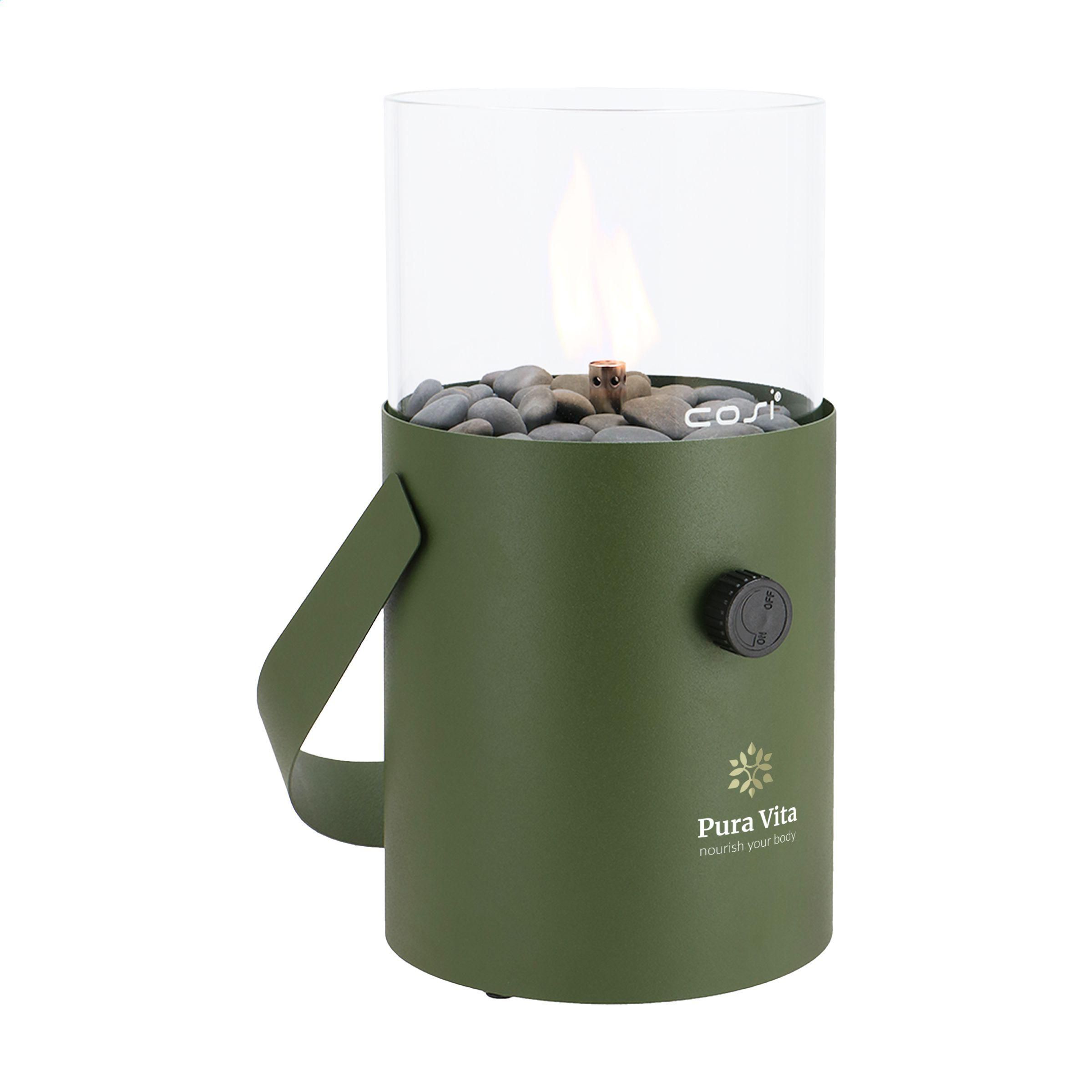 Lanterna a gas – Elegante illuminazione d'atmosfera | Metallo e vetro | Ø 16 x 30 cm