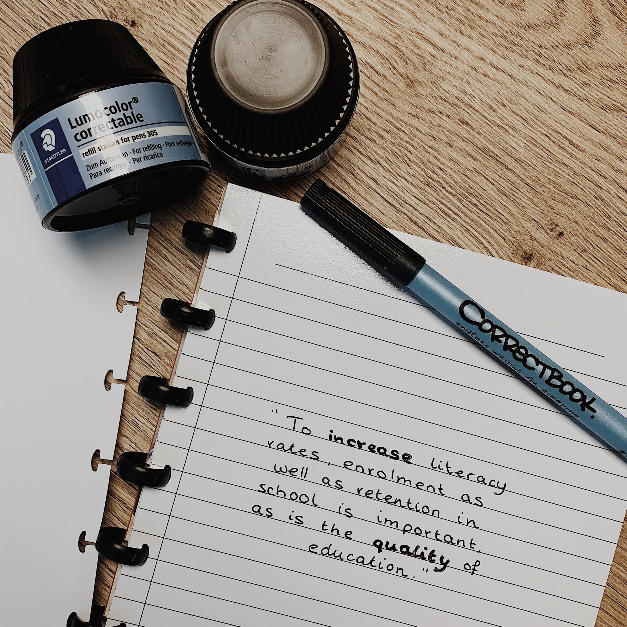 Correctbook - A5 | 40 feuilles | Reliure à anneaux | Quadrichromie