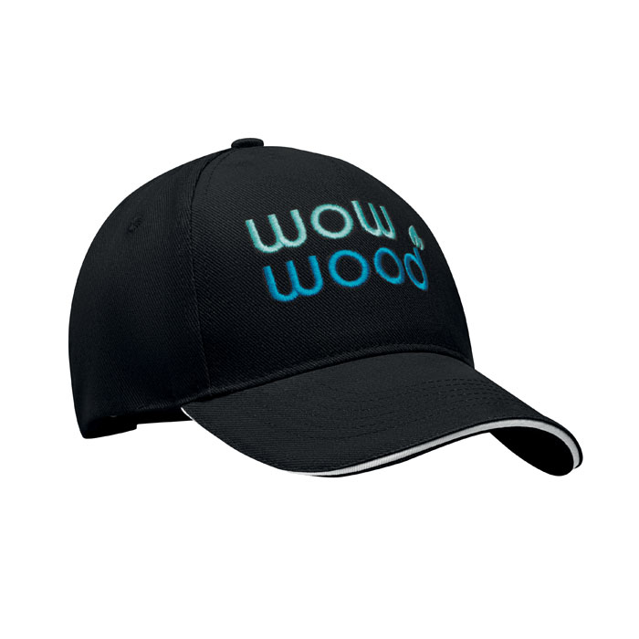 Kappe – 100% Baumwoll-Twill | 5-Panel | Gebogener Schirm | Verstellbare Metallschnalle