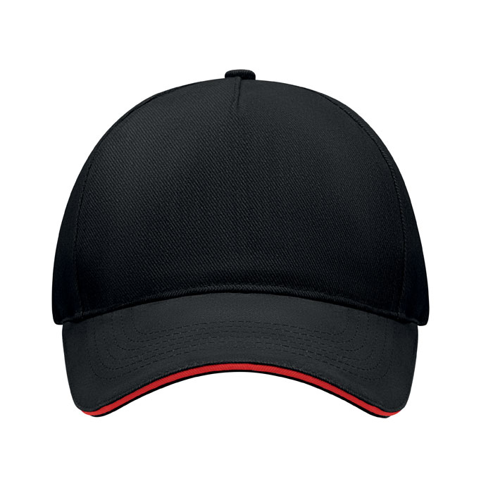 Casquette – 100% coton sergé | 5 panneaux | Visière courbée | Boucle réglable