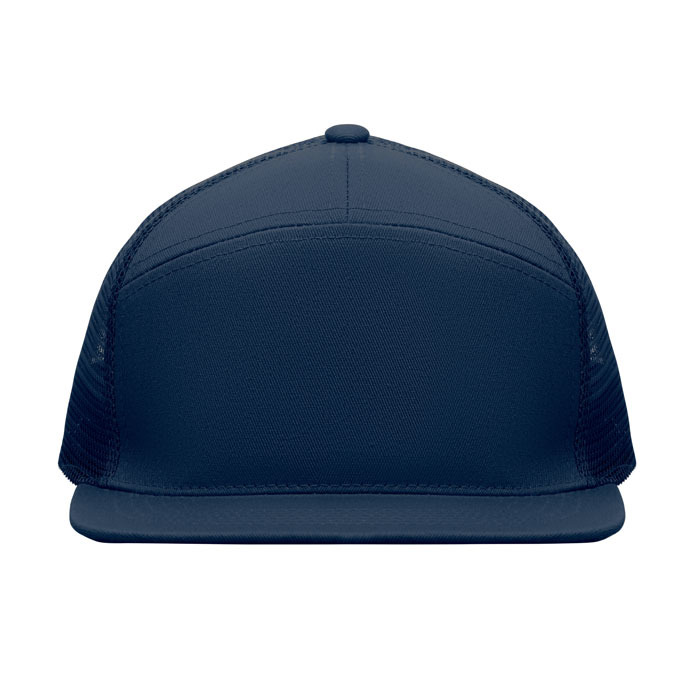 Casquette – Sergé de coton & mesh | 7 panneaux | Visière plate | Fermeture snapback