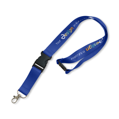 Keycord RPET - 25 mm | Full Colour | Met haak, buckle & veiligheidssluiting