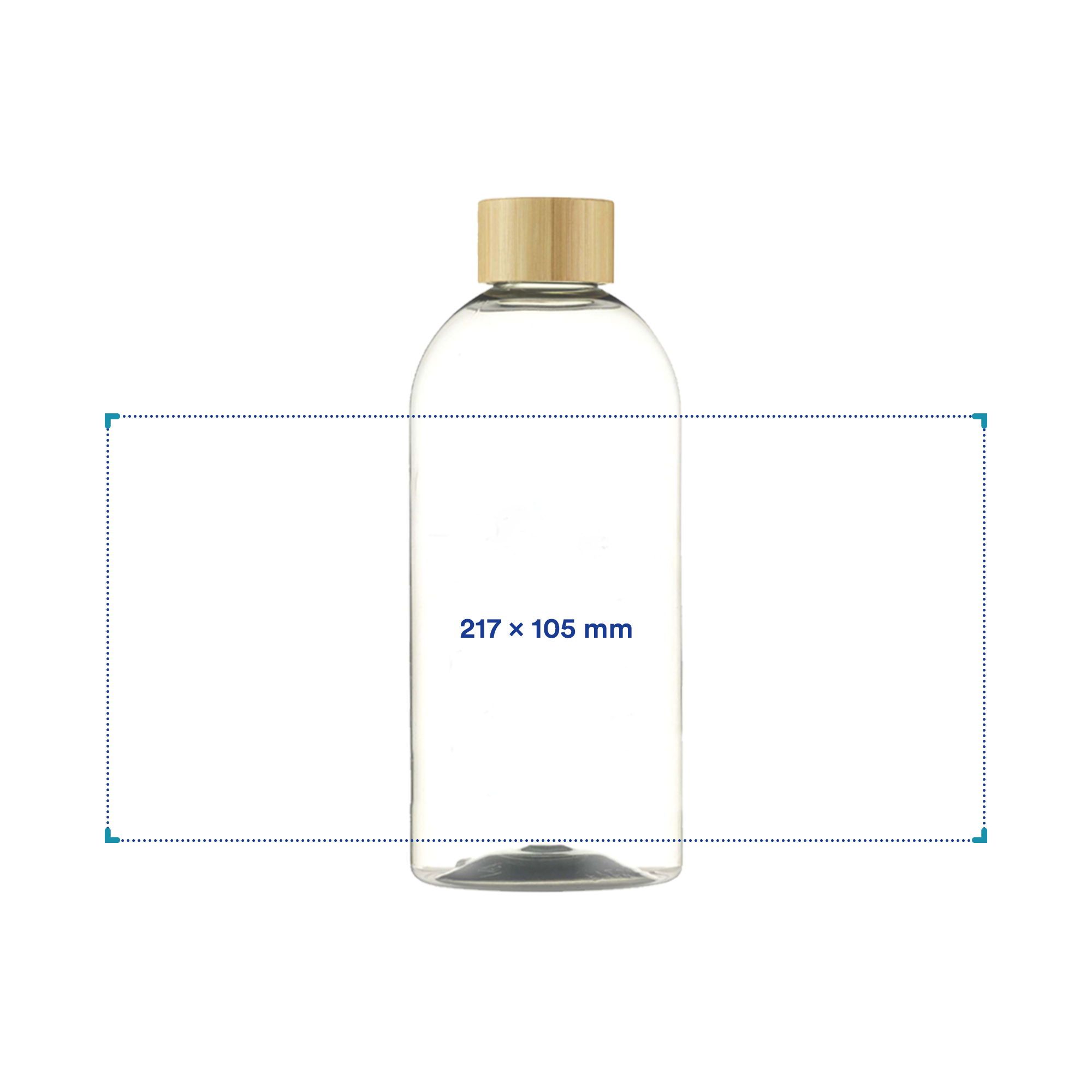 Borraccia - 500 ml | Plastica riciclata | Trasparente | Stampa e incisione Quadricromia