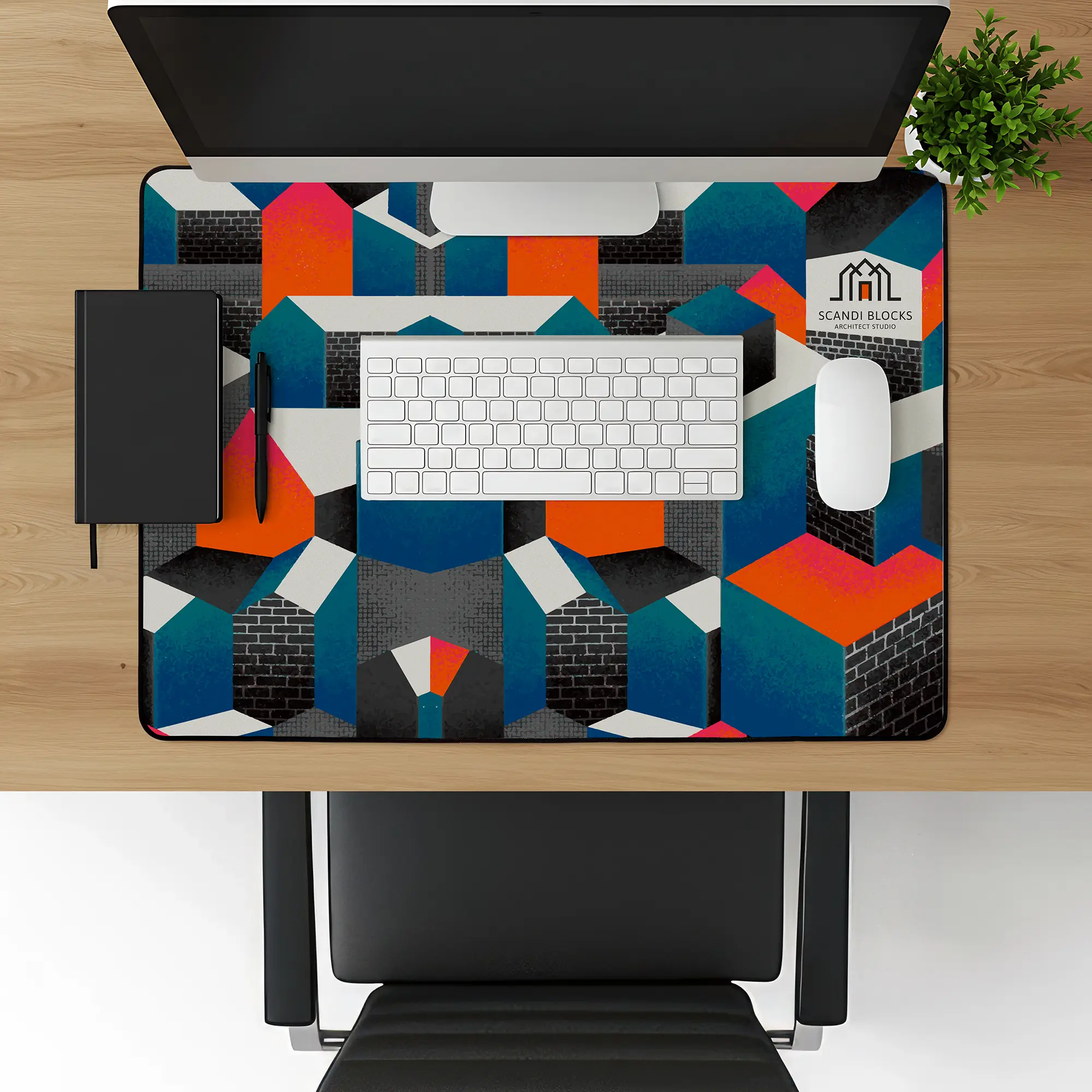 Tappetino da scrivania A2 – 59×42 cm | Base antiscivolo | Superficie in poliestere | Flessibile