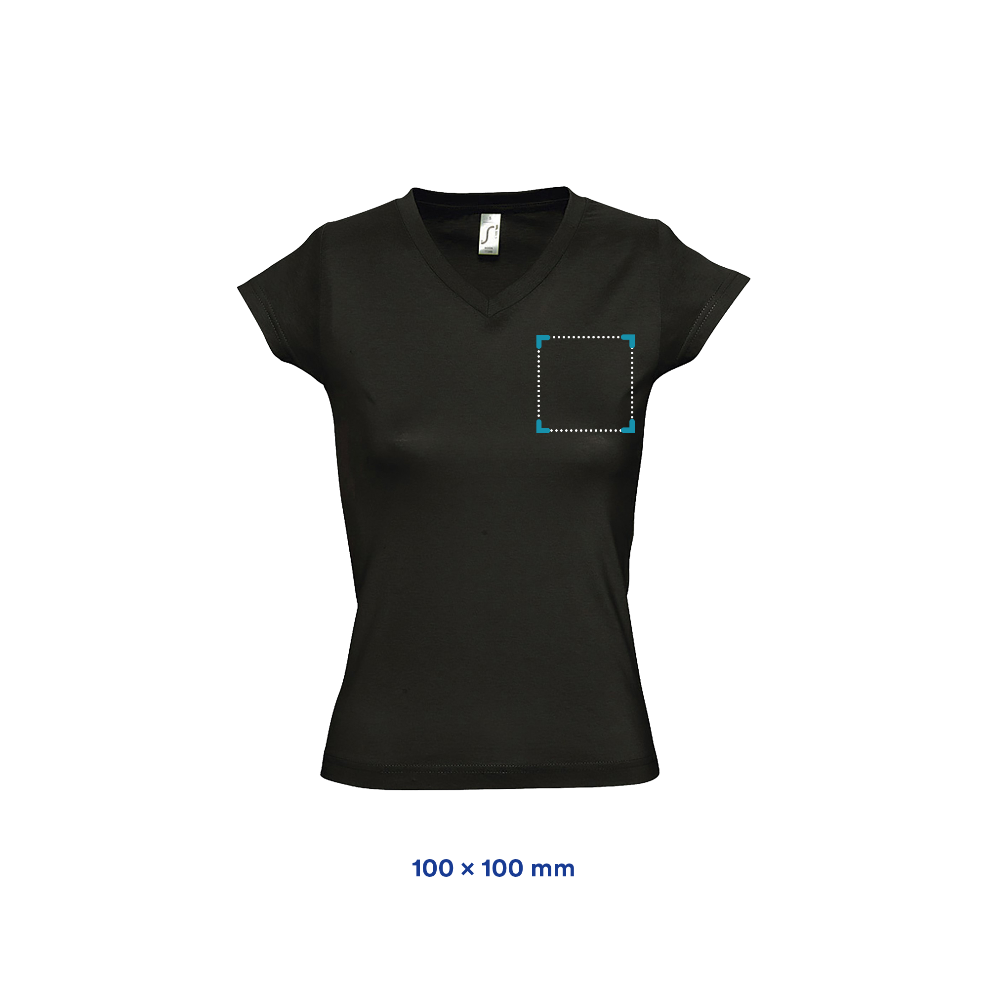 T-shirt Lida - Donna | 150 g/m² cotone | Collo a V