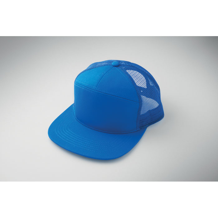 Casquette – Sergé de coton & mesh | 7 panneaux | Visière plate | Fermeture snapback