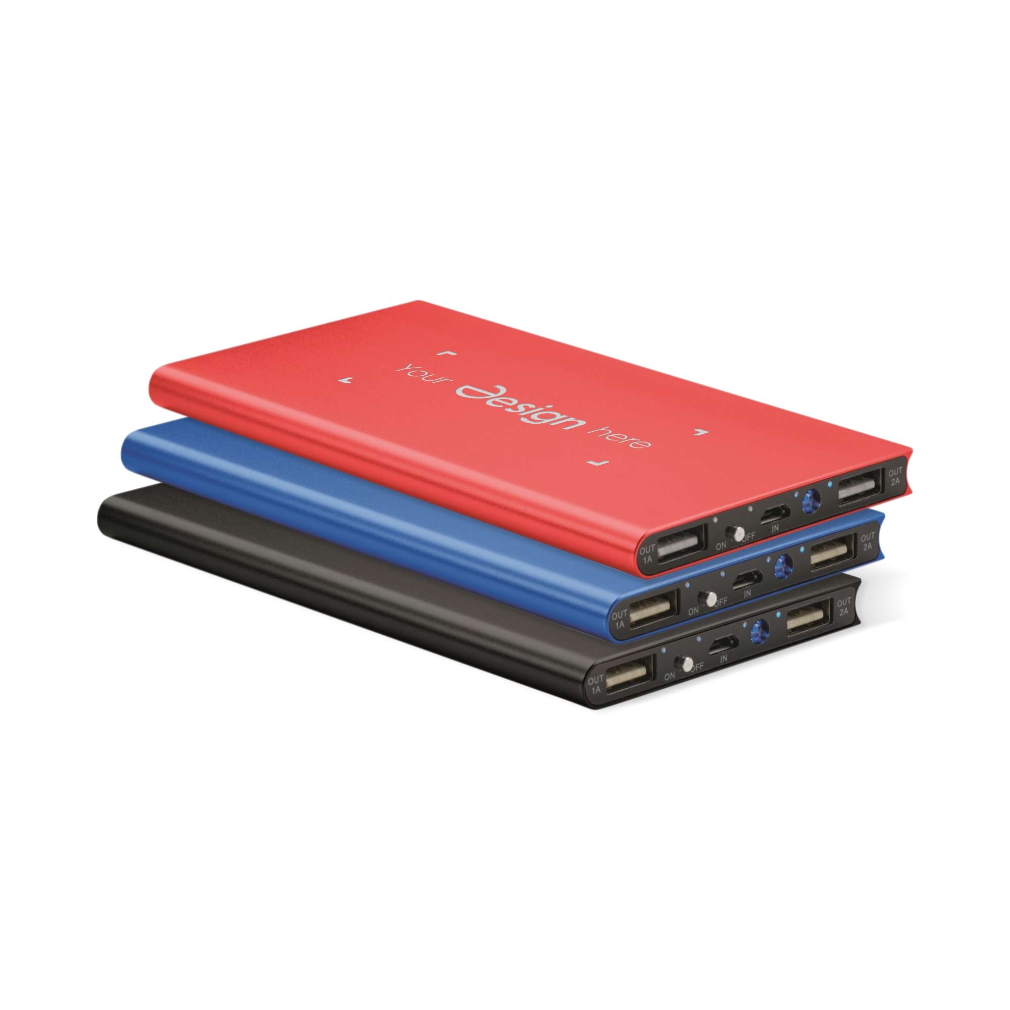 Powerbank Marlin | 8000 mAh | Aluminium | Vollfarbe