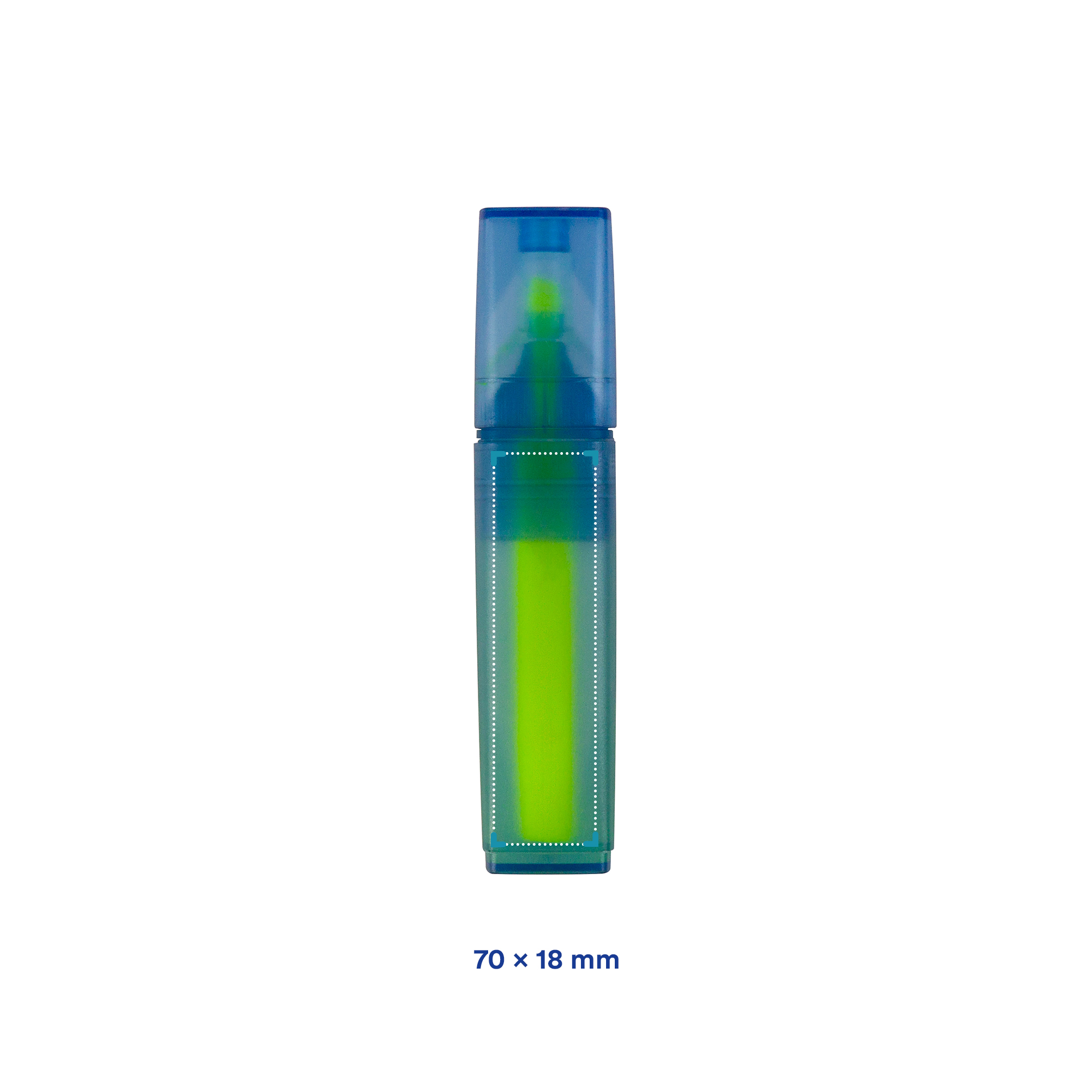 Textmarker EcoLine – RPET | Gelb | Umweltfreundlich | Flach