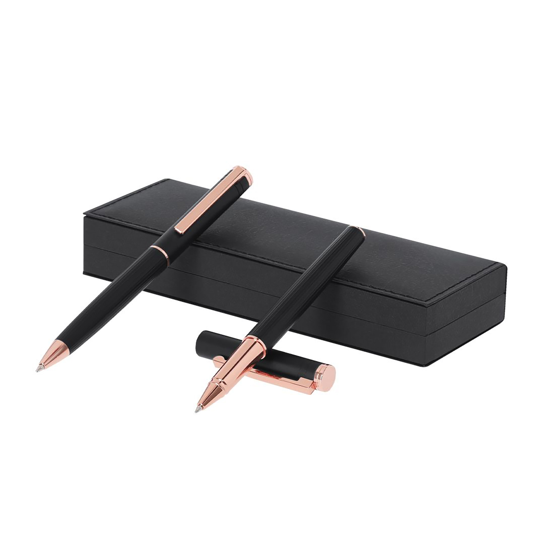 Set stylo - Bille + roller | Aluminium | Étui luxe