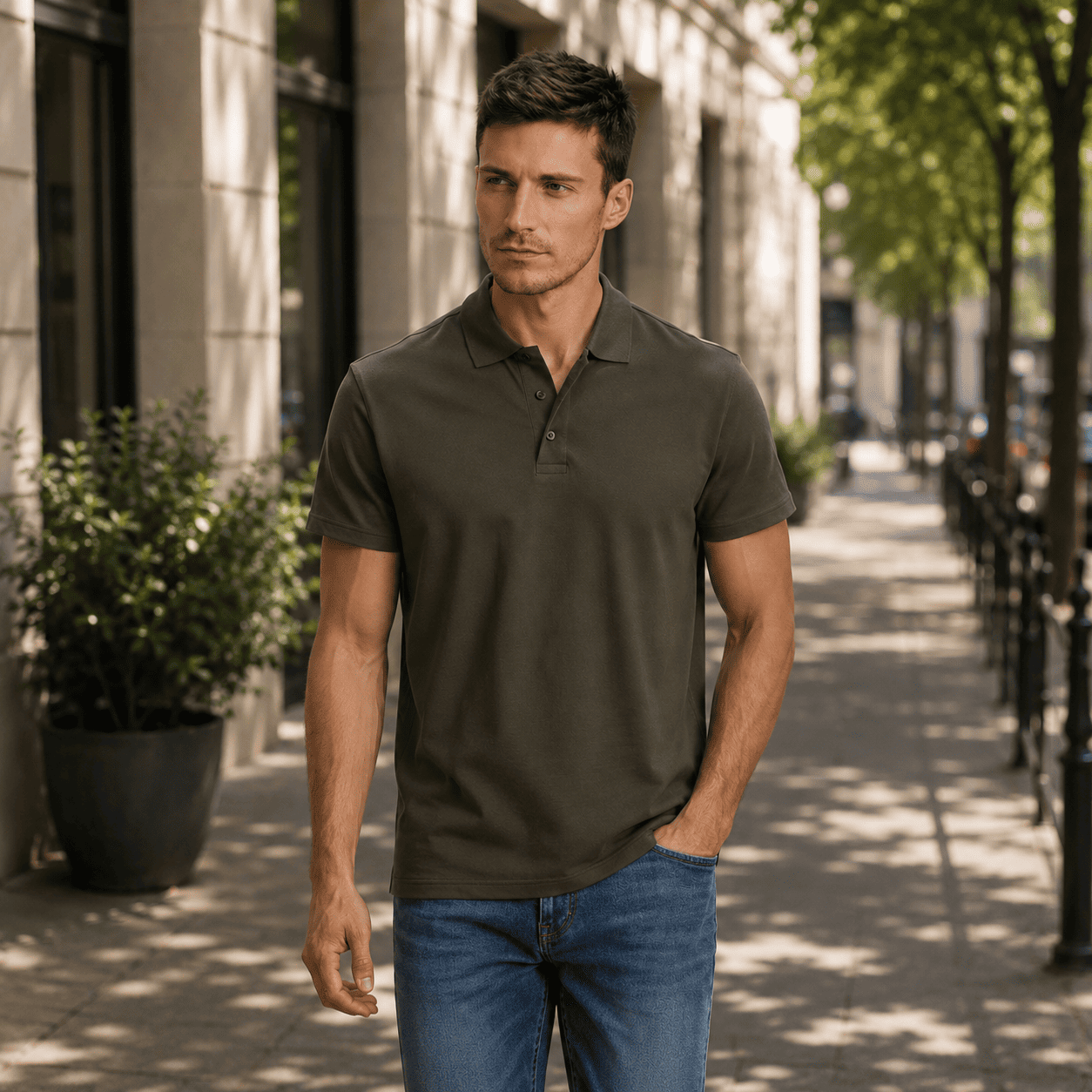 Poloshirt Leon - Heren | 170 g/m² katoen