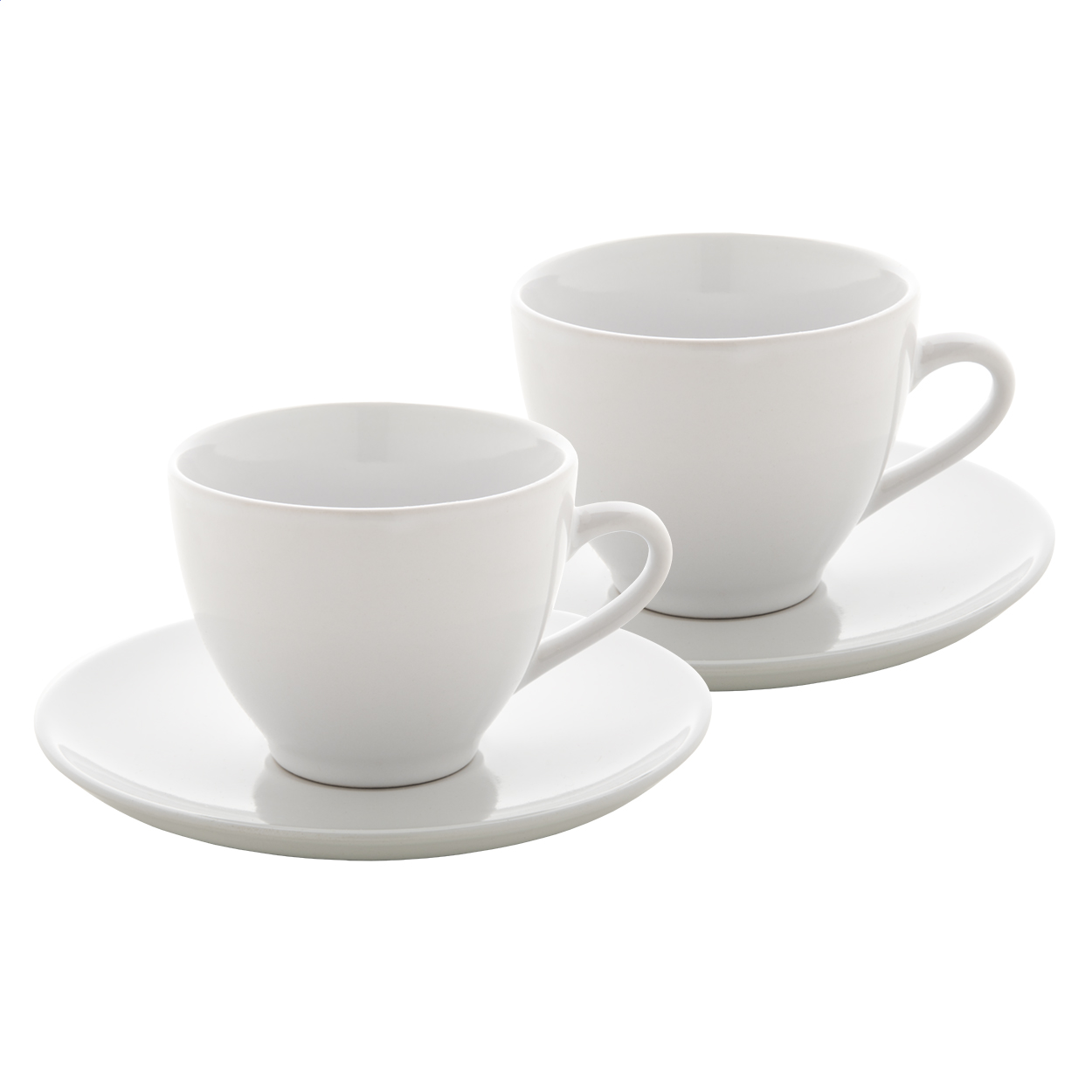 Set de tasses à cappuccino – Céramique de haute qualité | Avec sous-tasses | Lot de 2
