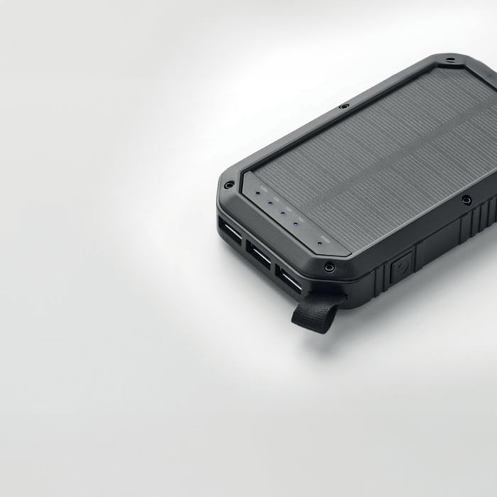Solar-Powerbank | 8000 mAh | Integrierte Taschenlampenfunktion