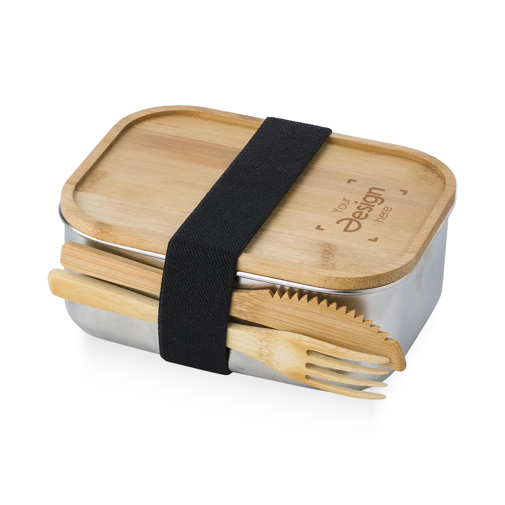 Lunchbox Jan – 600 ml | Edelstahl | Mit Bambusdeckel | Wiederverwendbar und robust
