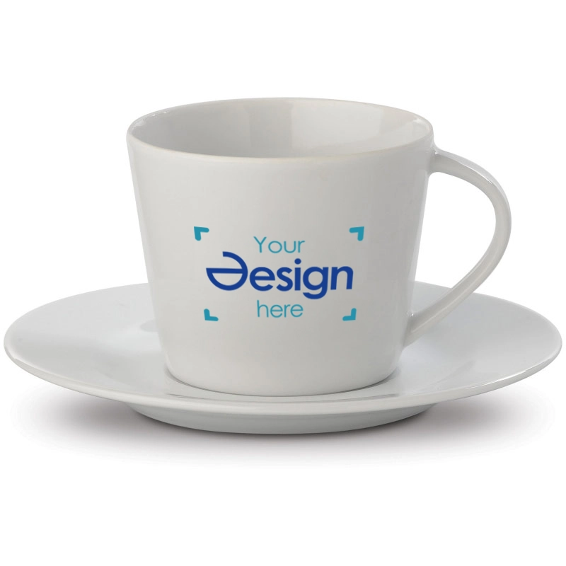 Tasse et soucoupe - 160 ml | Cappuccino | Jusqu'à 4 couleurs d'impression