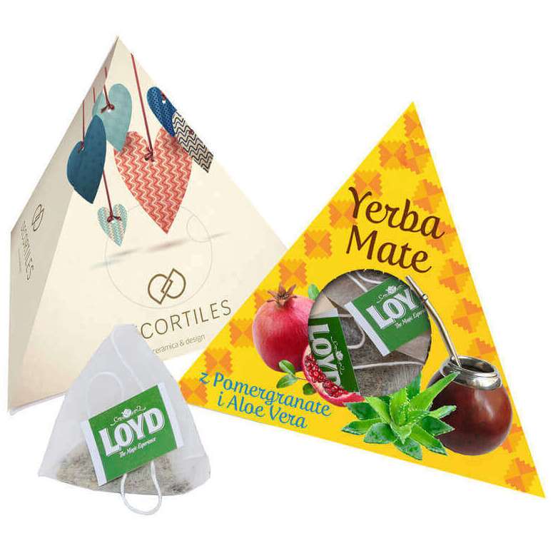 Werbe-Tee – 10 Pyramidenbeutel | Vollfarbiger Druck | Originelles Giveaway