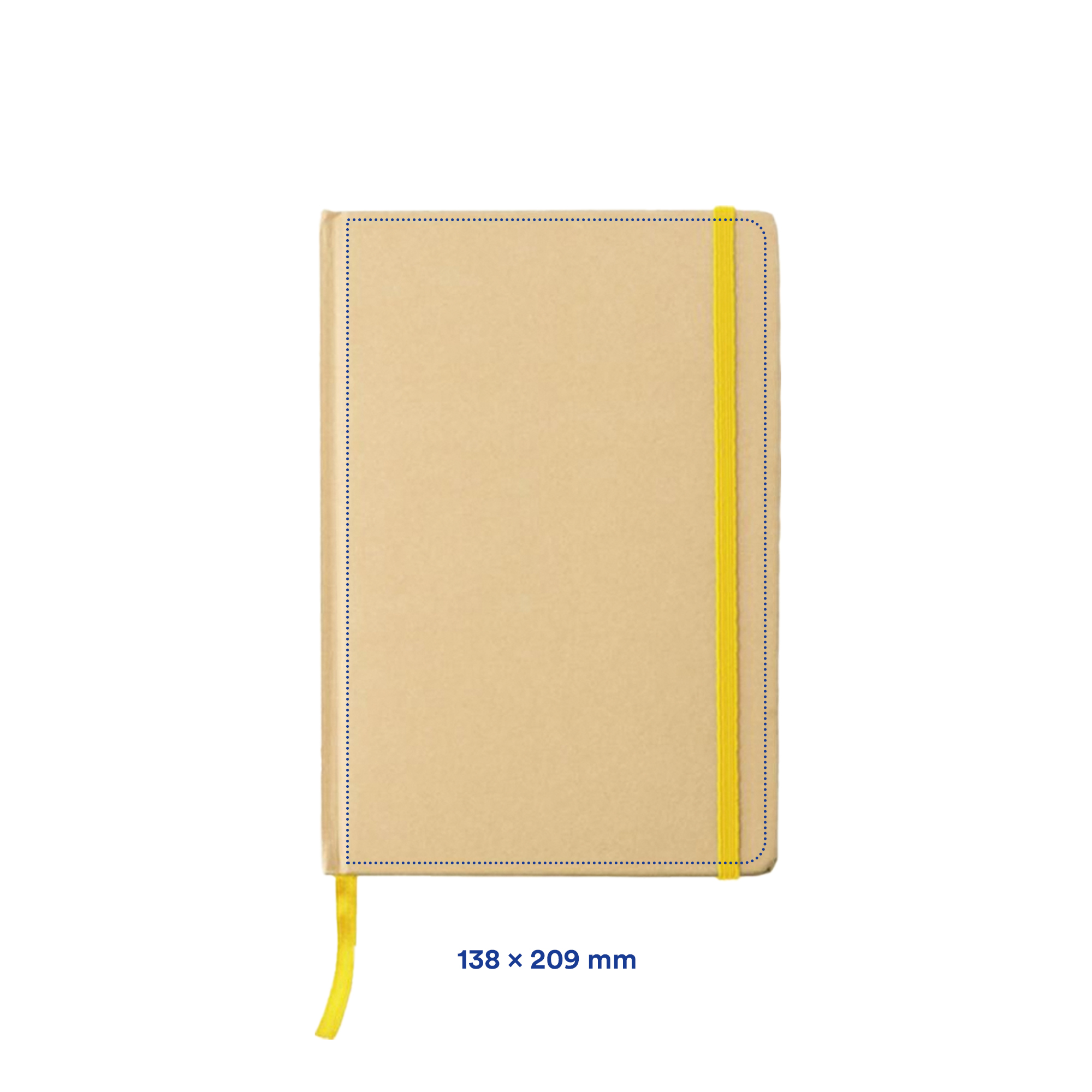 Carnet - A5 | 80 feuilles | Ligné | Couverture rigide en matériau recyclé