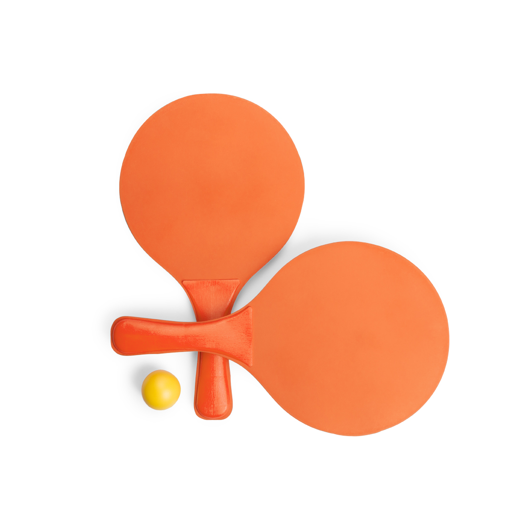 Ensemble de tennis de plage coloré | Bois et plastique | Impression 1 couleur