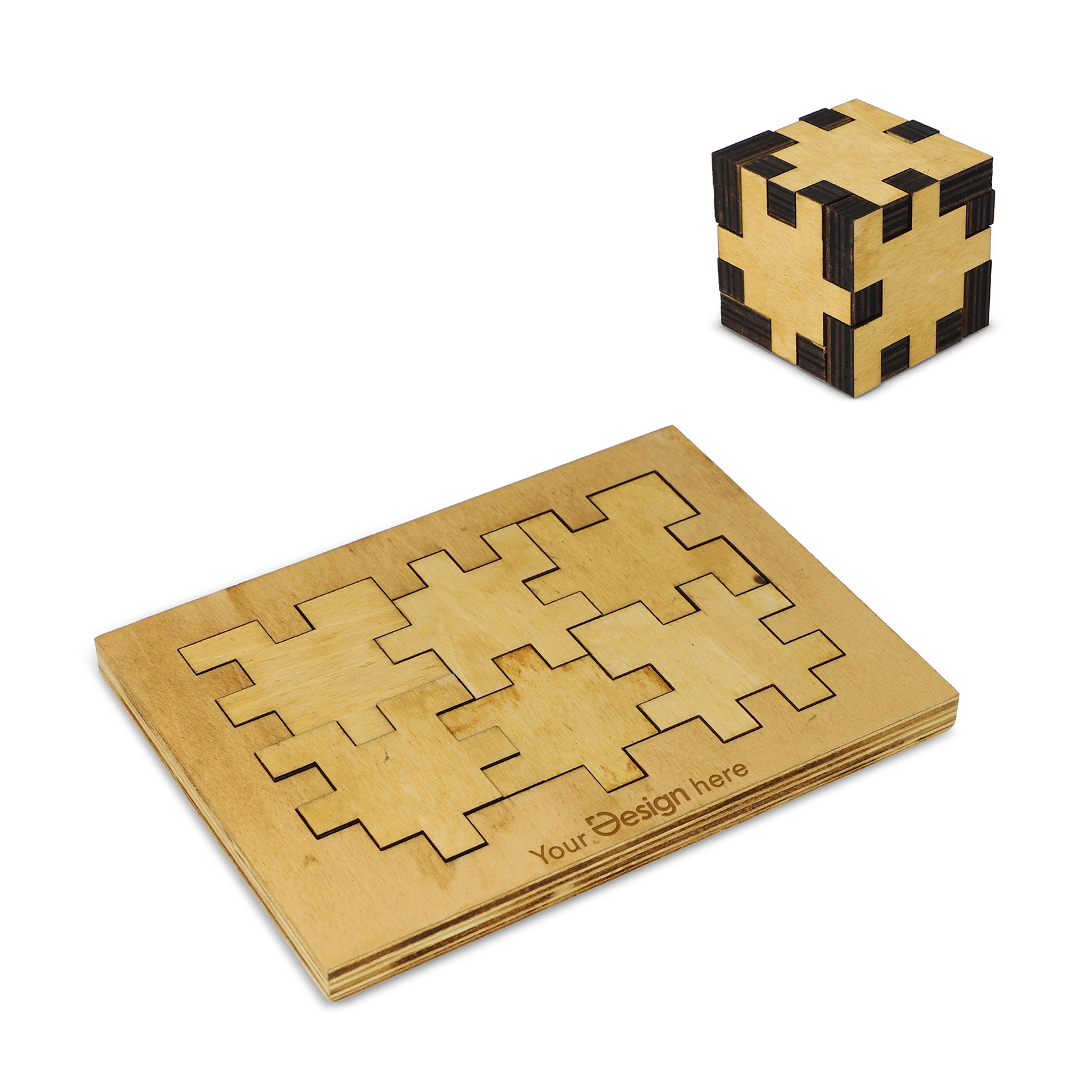 Casse-tête cube – Bois | Jeu de réflexion | Format compact | Durable