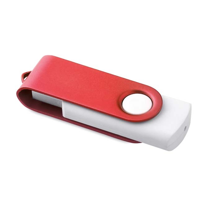 USB-Stick Rotodrive - Whitey | Farbige Kappe + Weißer Stick | 1-16 GB | Vollfarbe