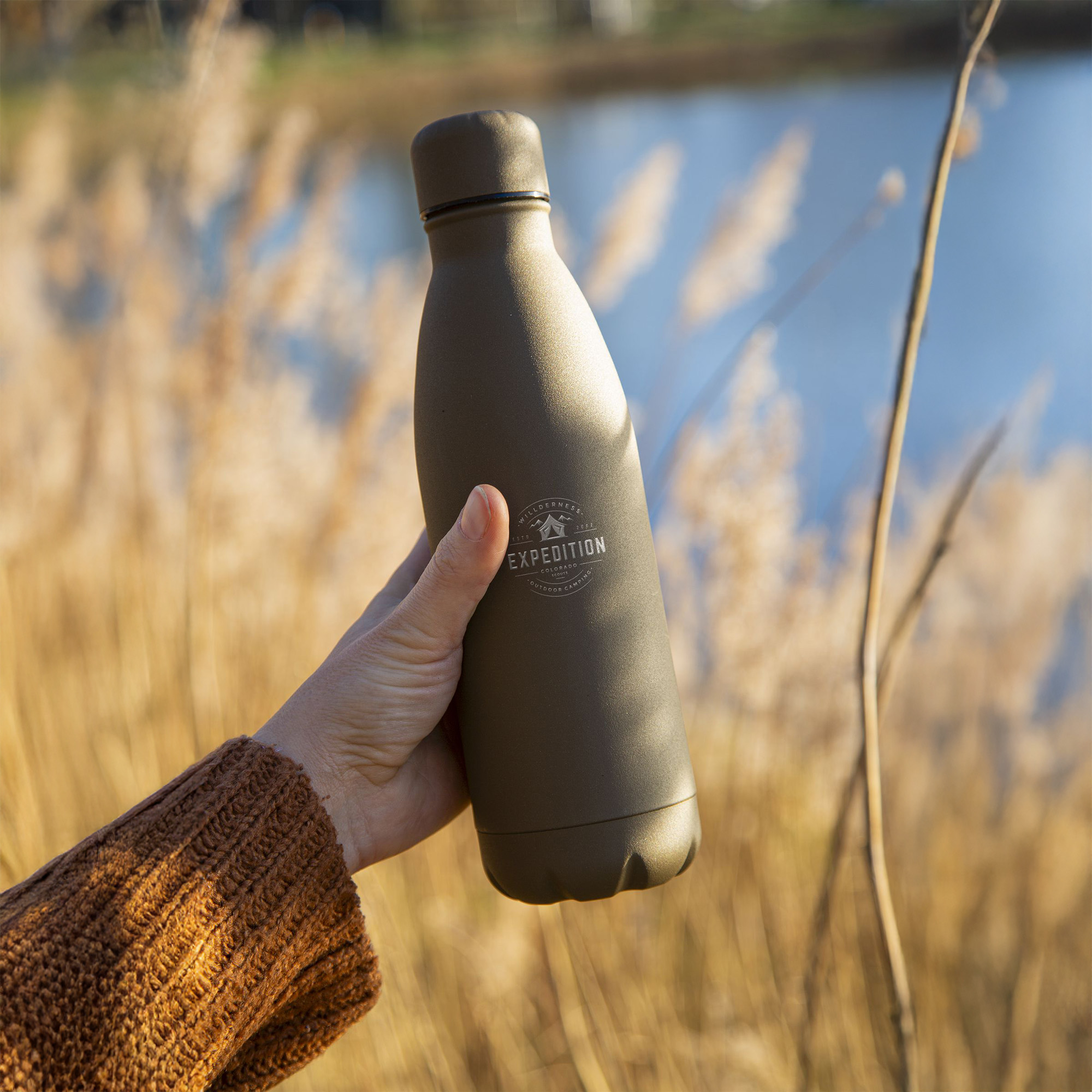 Bouteille isotherme en acier inoxydable – 500 ml | Matériau recyclé | Finition mate | Double paroi & étanche