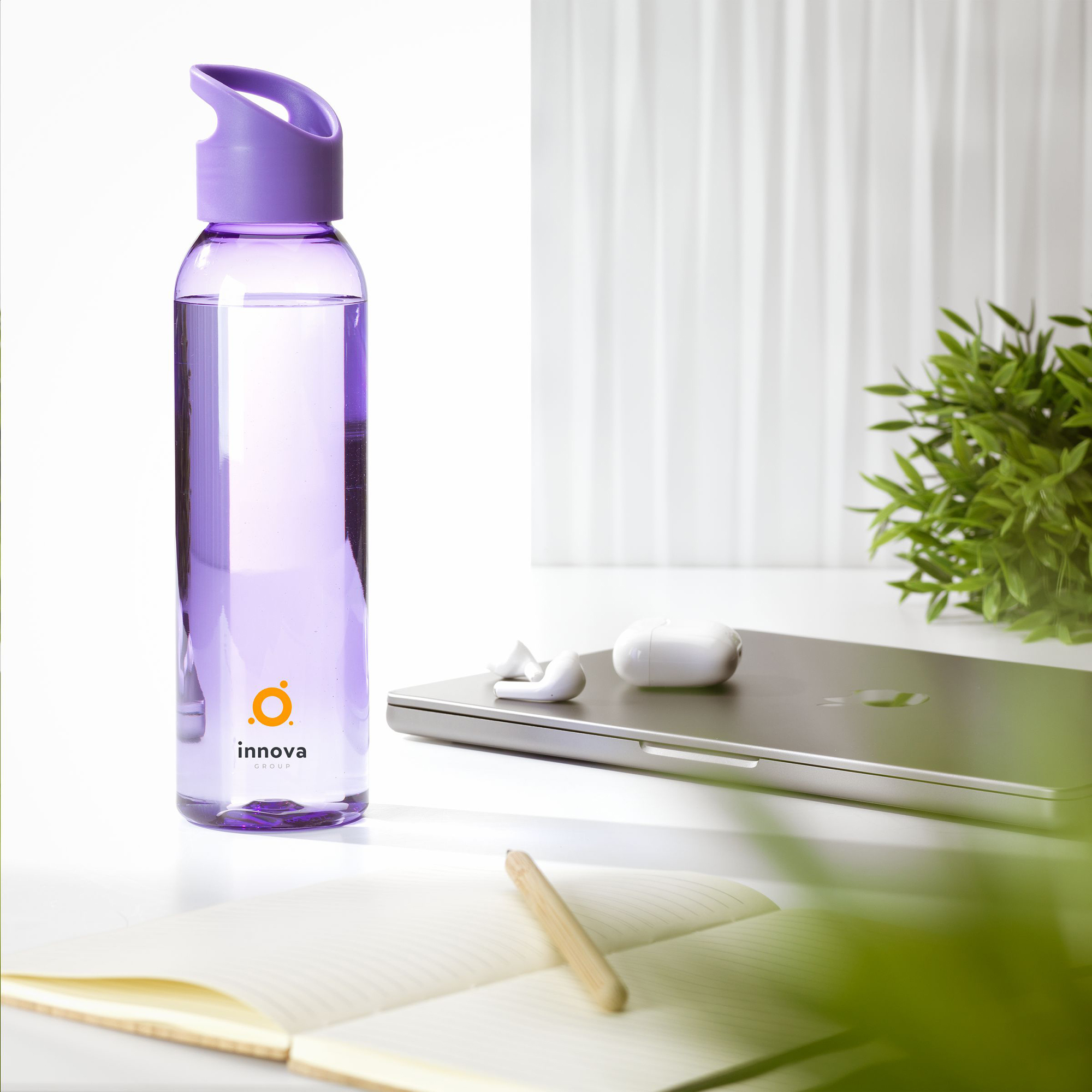 Wasserflasche aus RPET – 650 ml | Klare Optik | GRS-zertifiziert | Schraubdeckel | Auslaufsicher