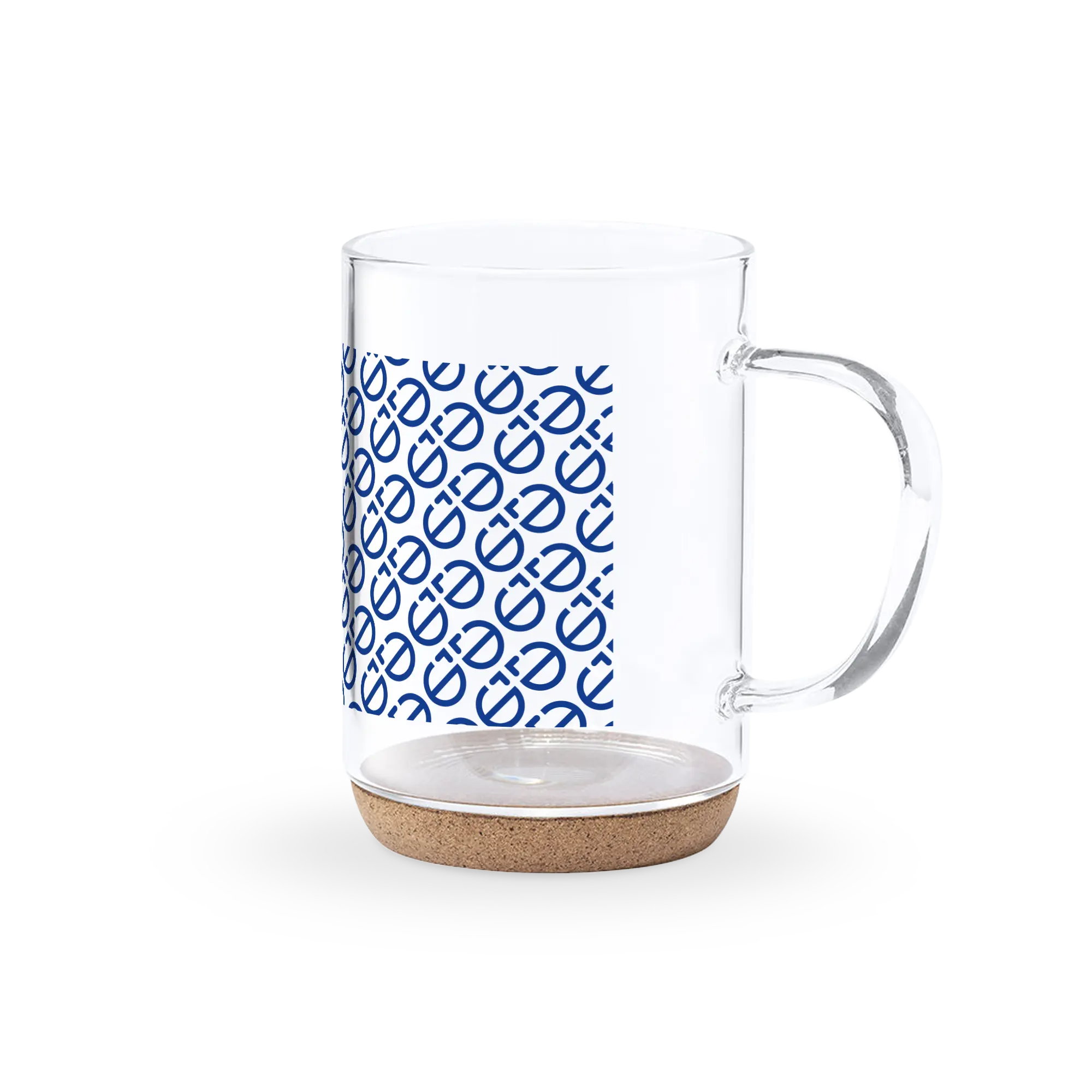 Tasse en verre avec bande de liège – 450 ml | Résiste à la chaleur | Réutilisable | Toucher naturel