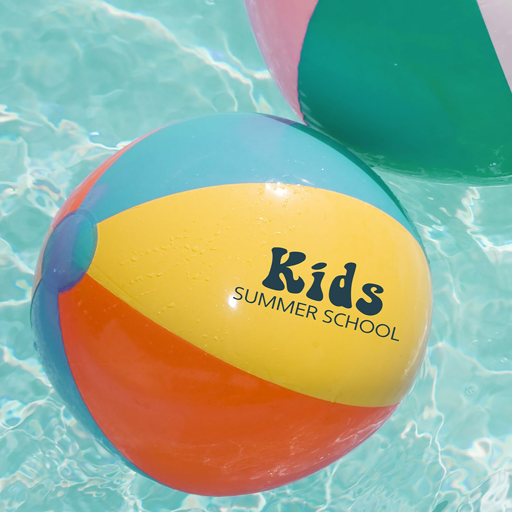 Opblaasbare strandbal Milan – Volledig personaliseerbaar | 40 cm diameter | PVC 6 panelen