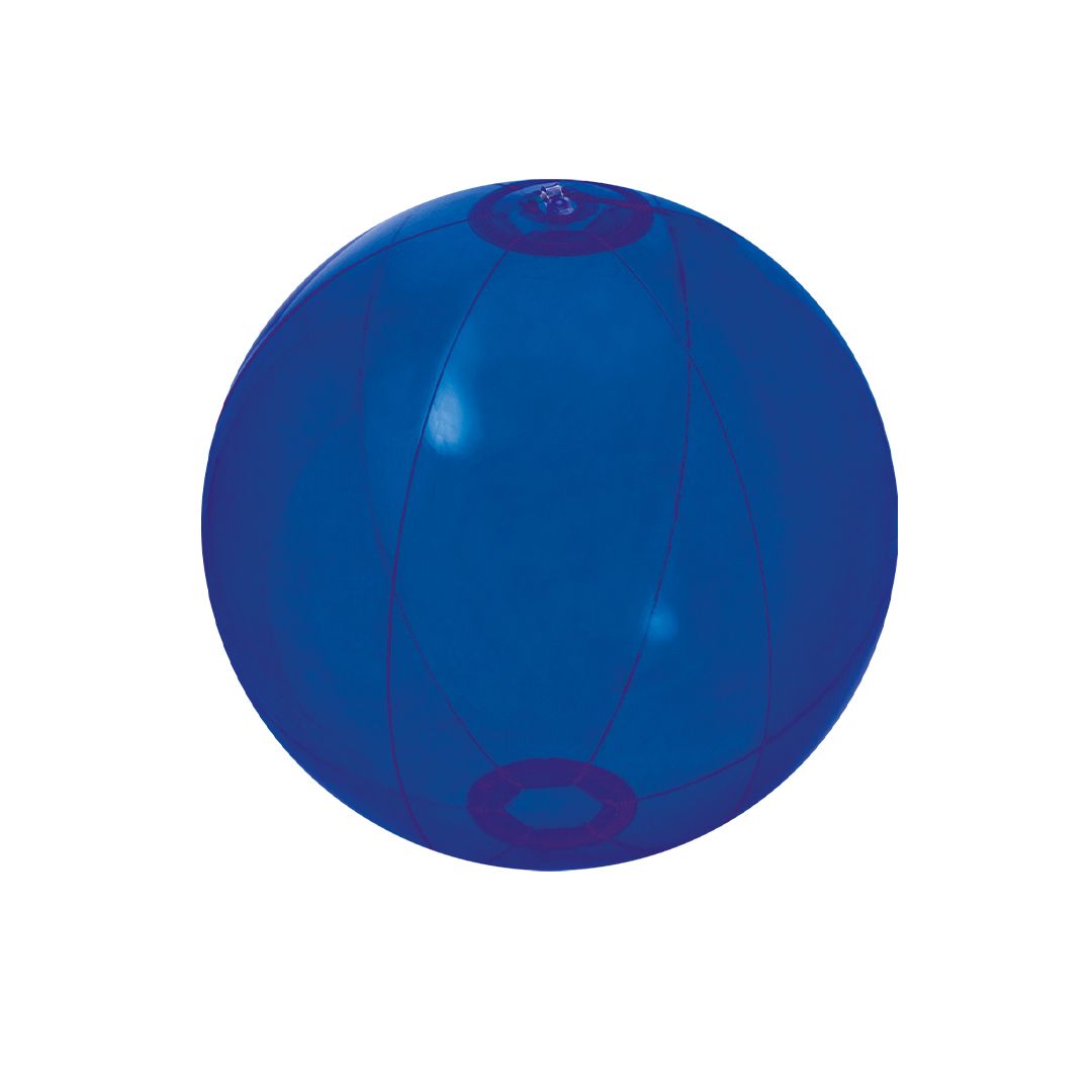 Opblaasbare strandbal Rio – Transparante afwerking | 28 cm diameter | PVC