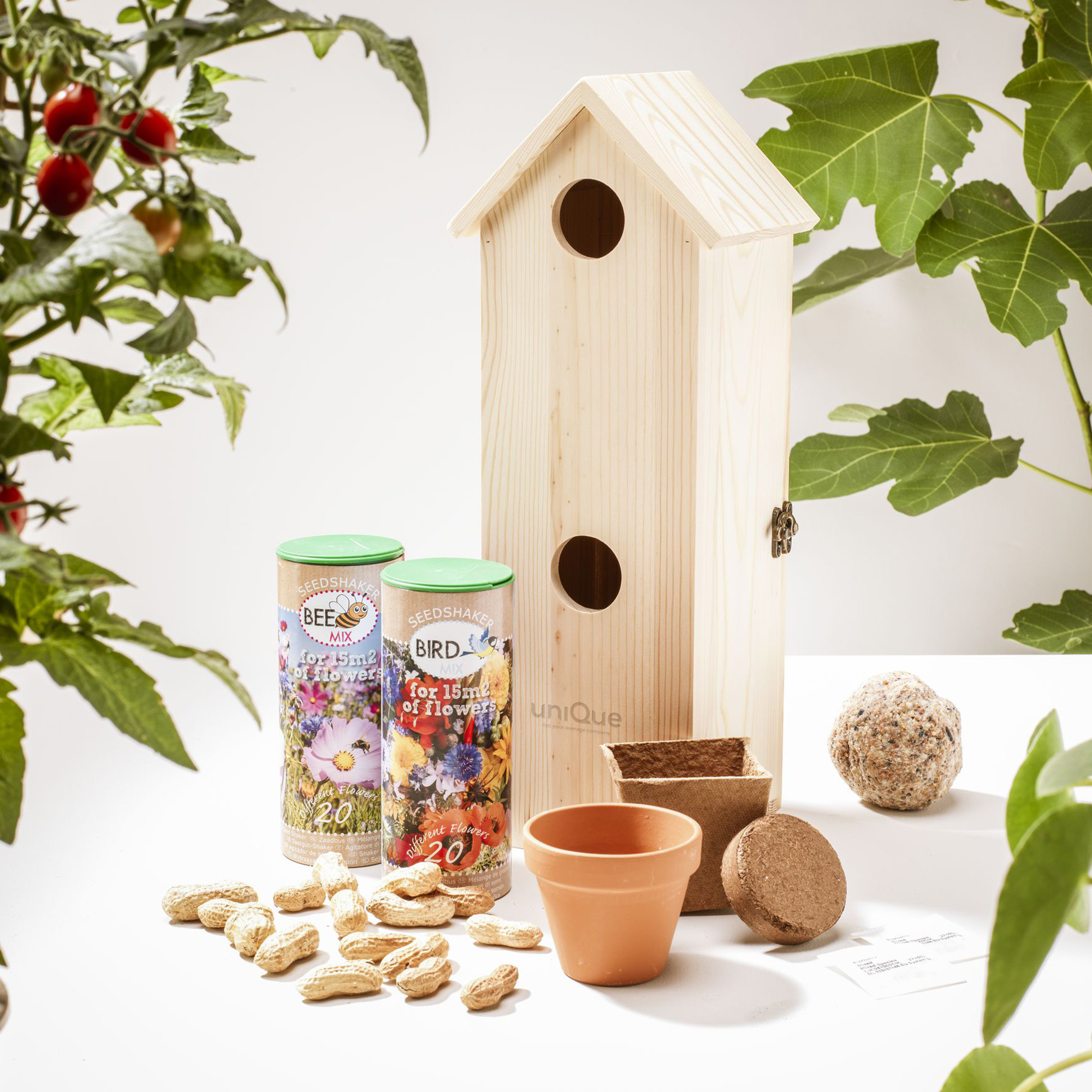 Nichoir boîte cadeau – Bois FSC | Réutilisable | Pour 1 bouteille | Idée cadeau