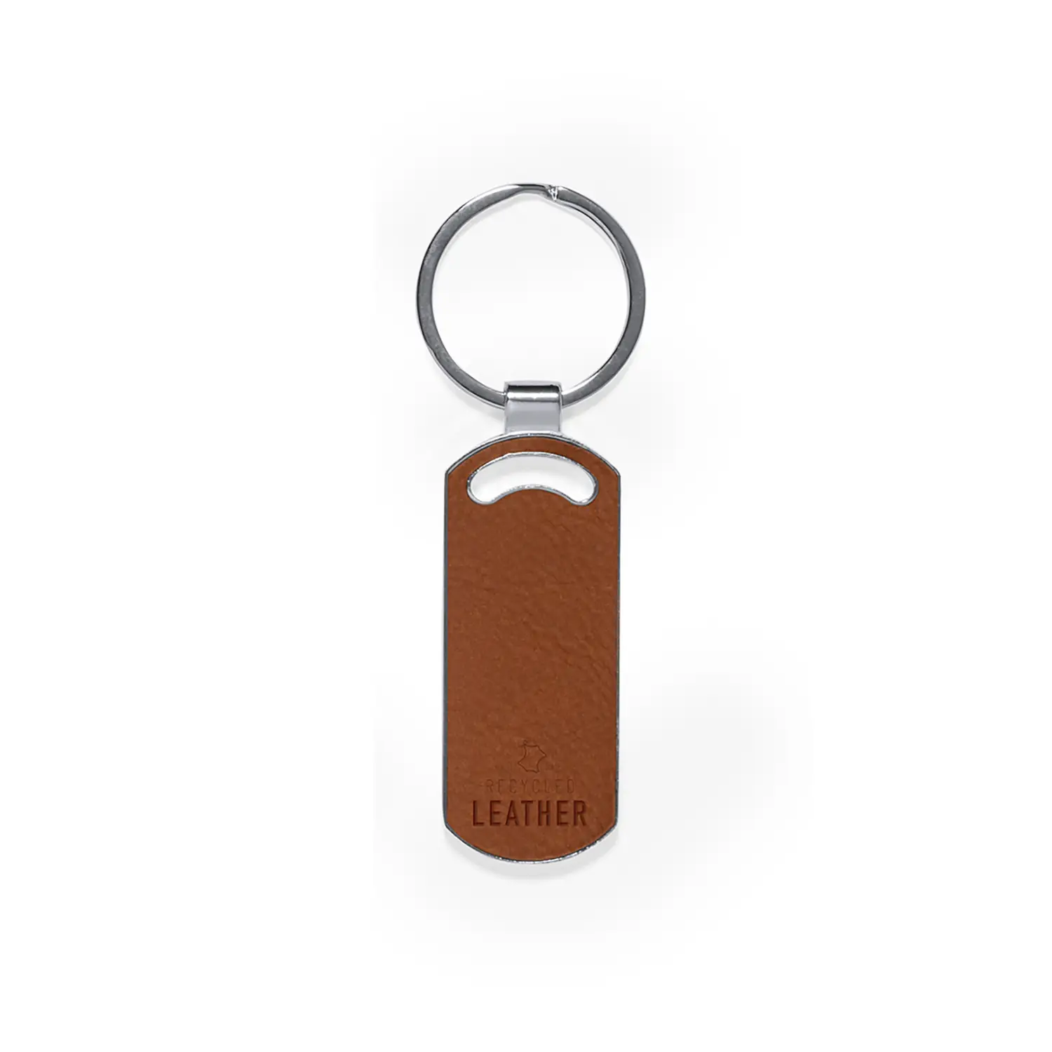 Schlüsselanhänger aus recyceltem Leder – Metall | Robust | Minimalistisch