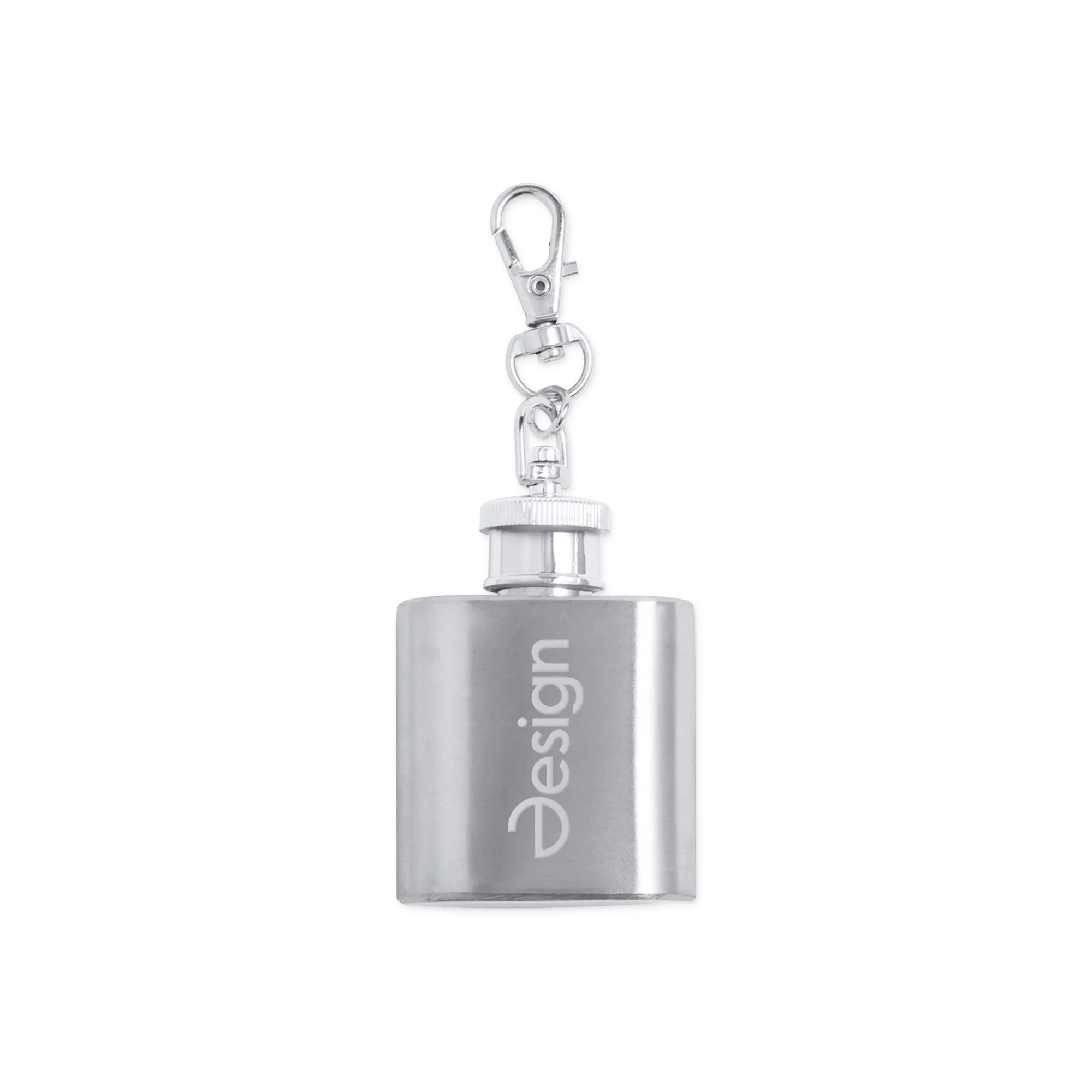 Mini-Flachmann Schlüsselanhänger – Edelstahl | 30 ml | Mit Verschluss