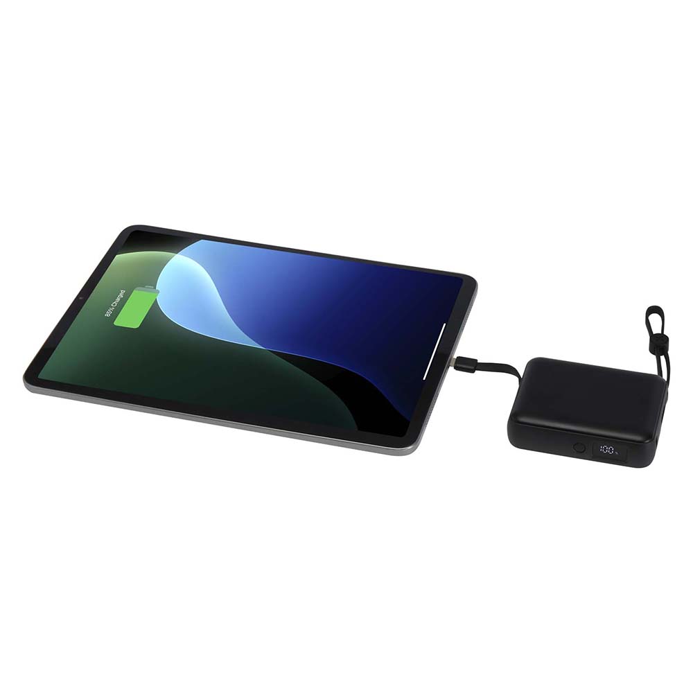 Powerbank Nilo – 10.000 mAh | 35W USB-C | Gerecycled Plastic | Ingebouwde Kabels