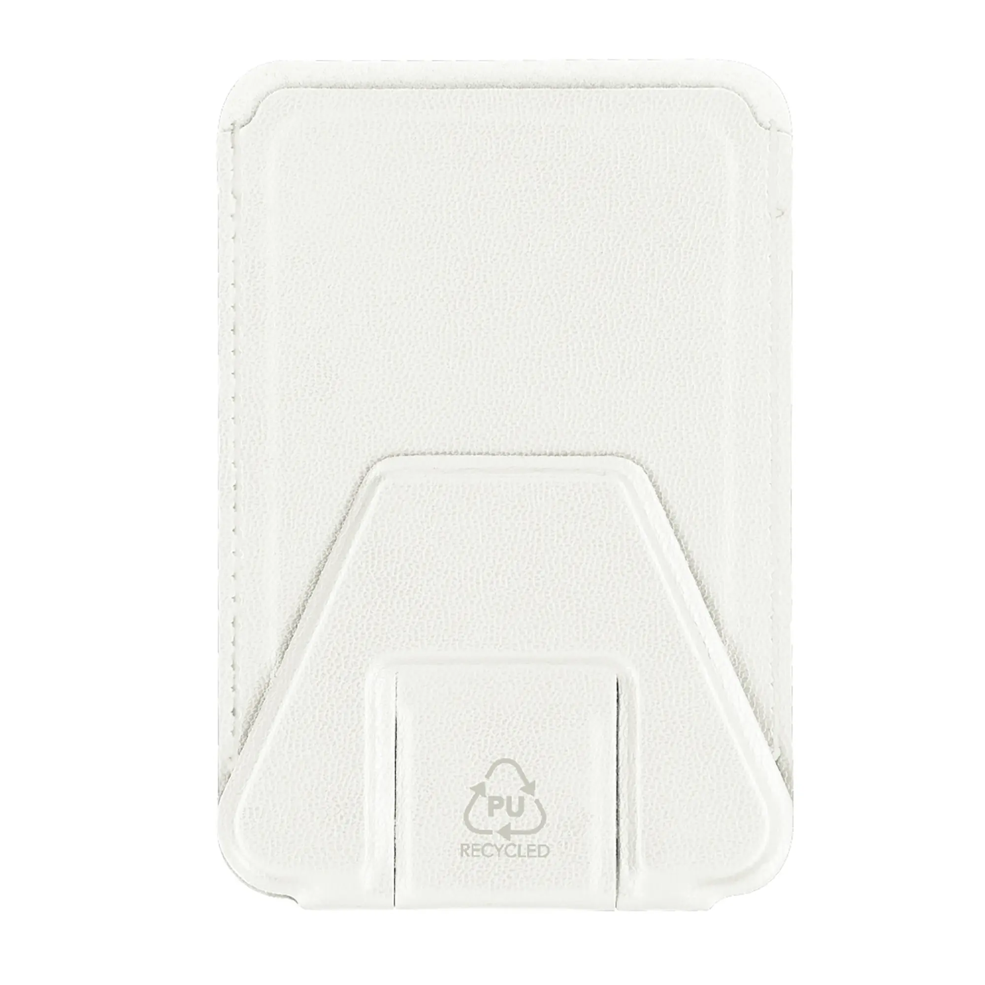 Porte‑cartes – PU recyclé | Dos adhésif | Support téléphone | Compact