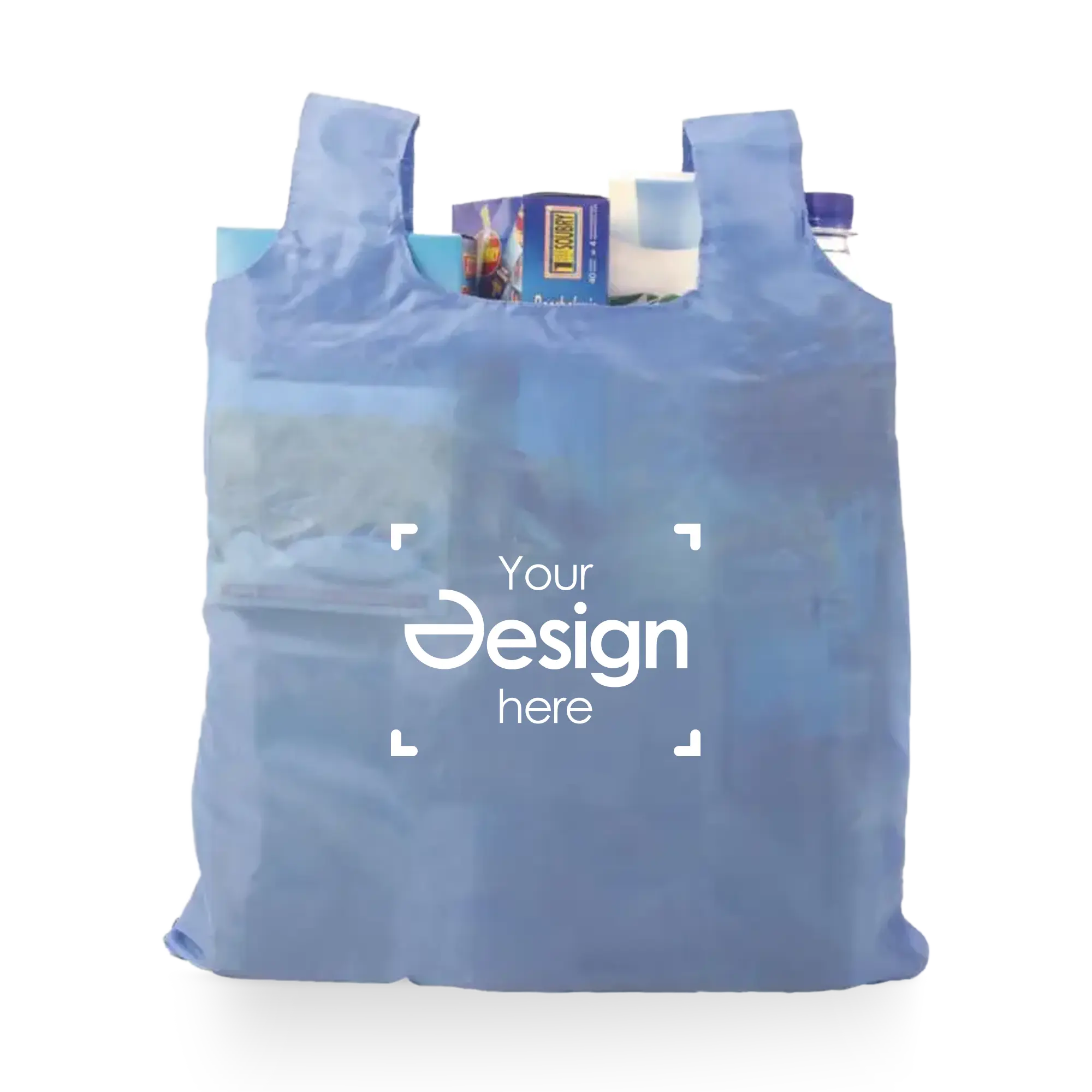 Sac cabas pliable polyester – Avec pochette | Léger | Réutilisable