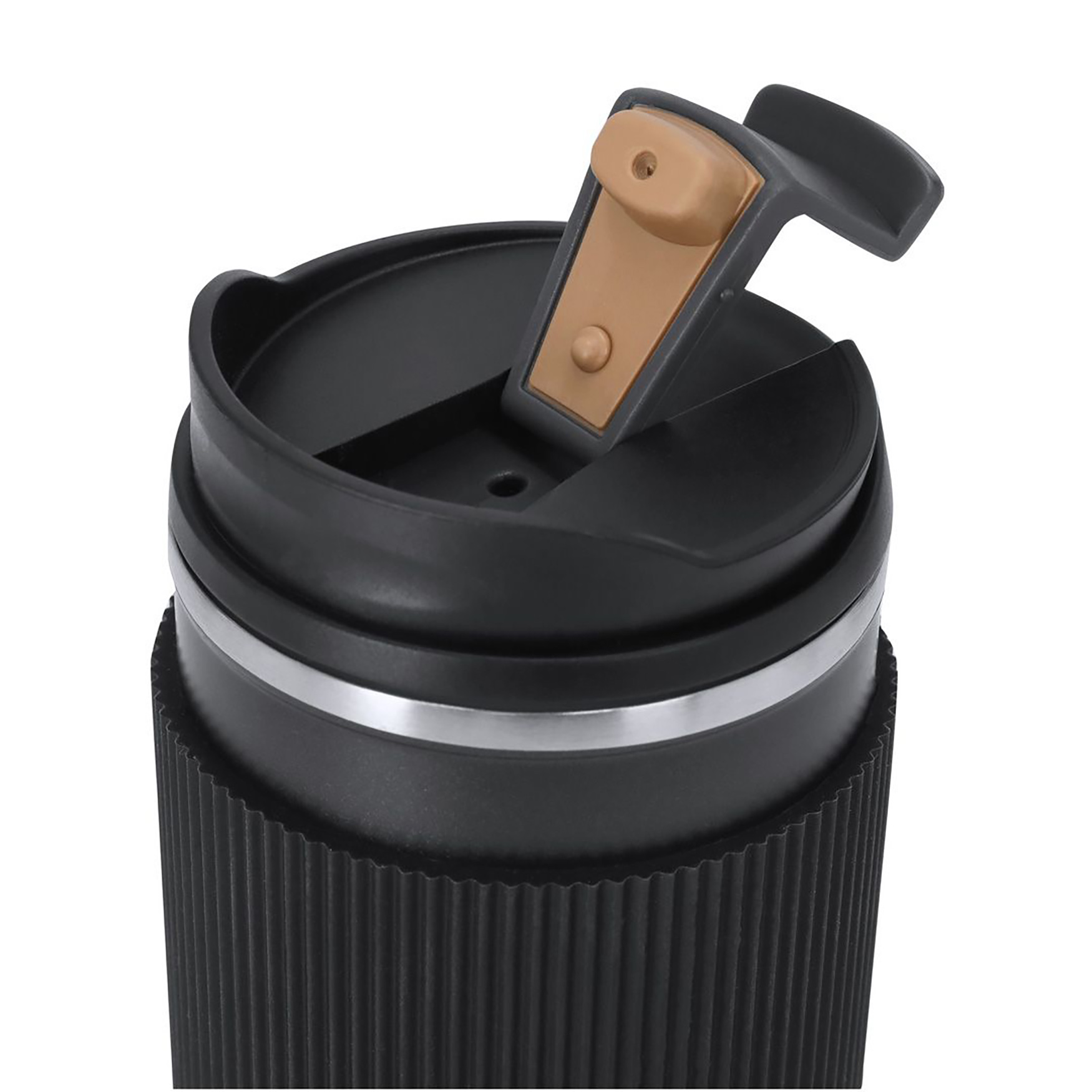 Geschenkset - Thermobecher + Notizbuch + Stift | 470 ml | Edelstahl & PU