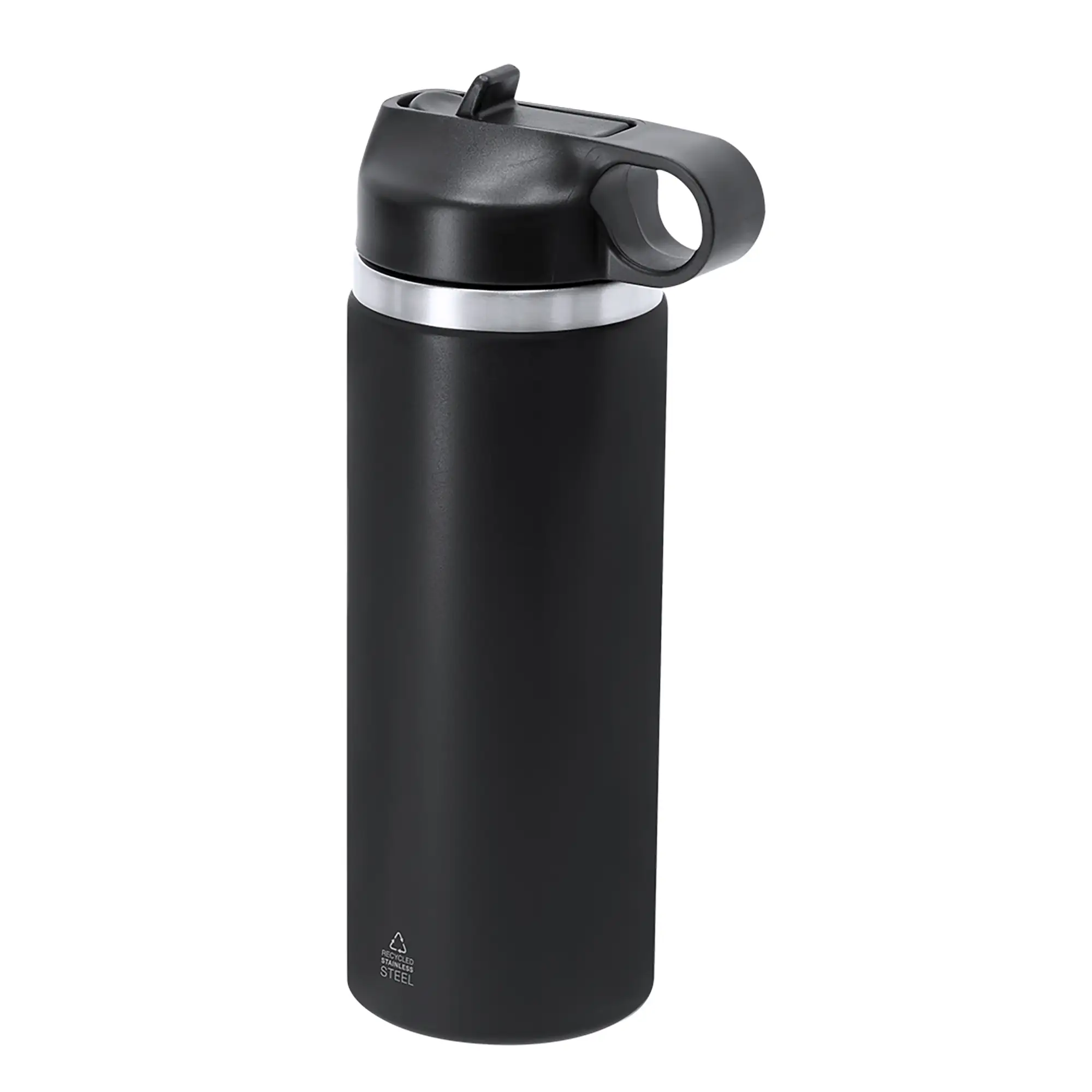 Gourde – Acier Inox Recyclé | 500 ml | Double Paroi | Paille & Anse | Isolation