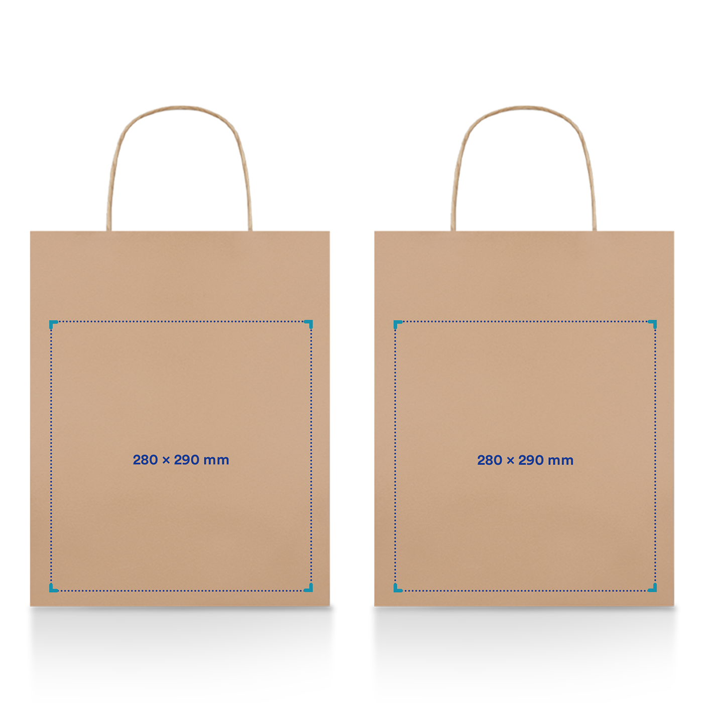 Papiertüte Nala - DIN A3 | Weiß/Braun | 1-4 Farbdruck