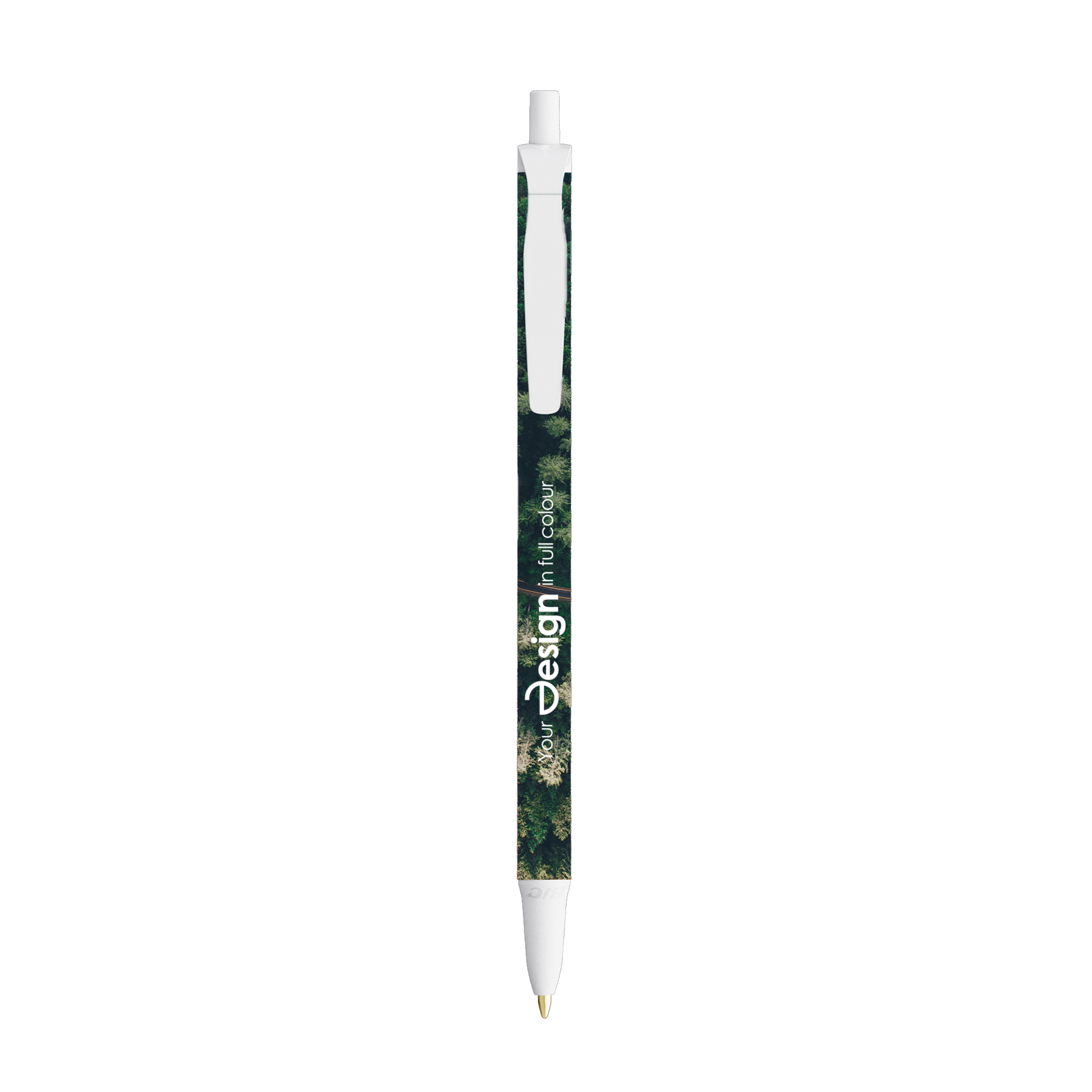 Kugelschreiber Clic Stick - Two Color | BIC | Kunststoff | Weiß & Farbig