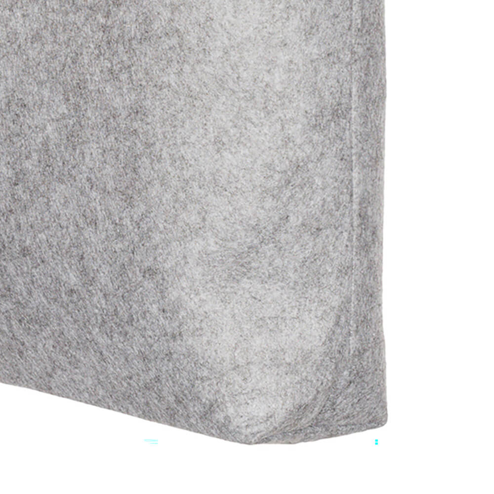 Shopper in feltro - RPET | 220 g/m² | 47x33x8cm | Grigio e nero