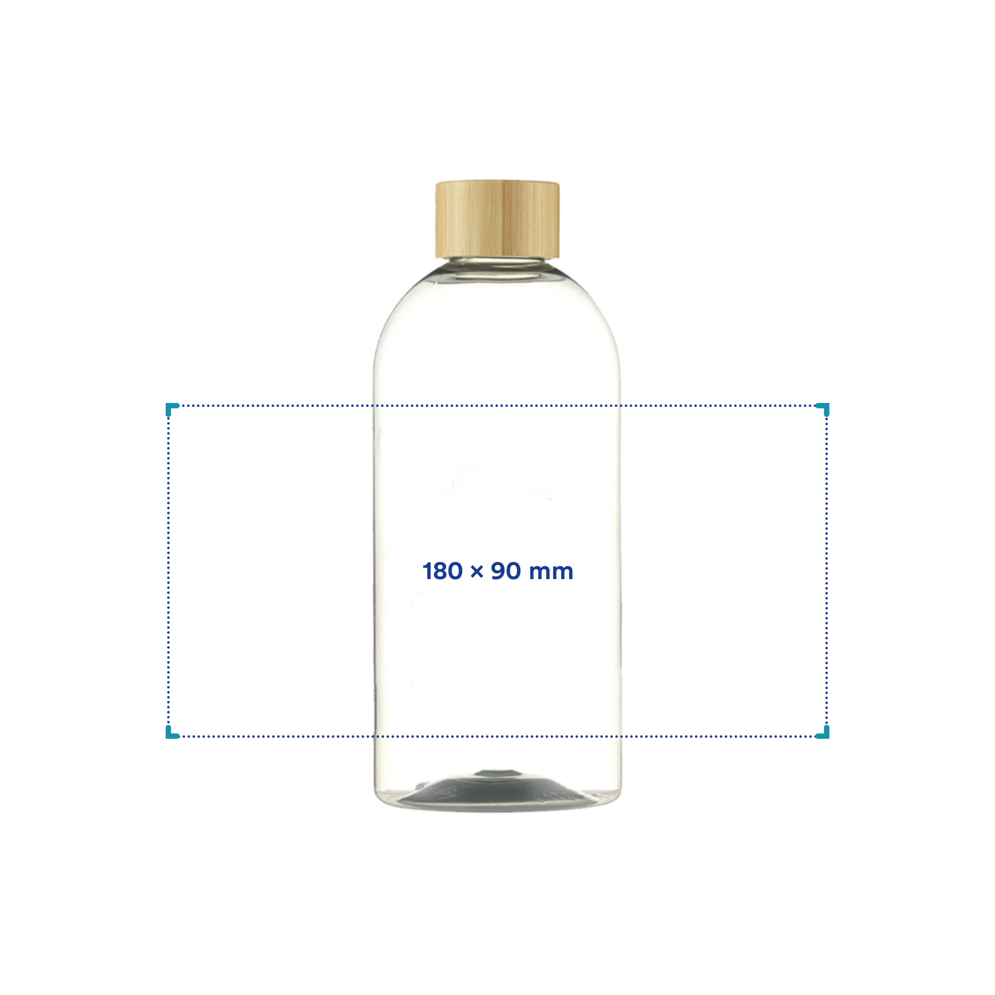 Borraccia - 500 ml | Plastica riciclata | Trasparente | Stampa e incisione Quadricromia