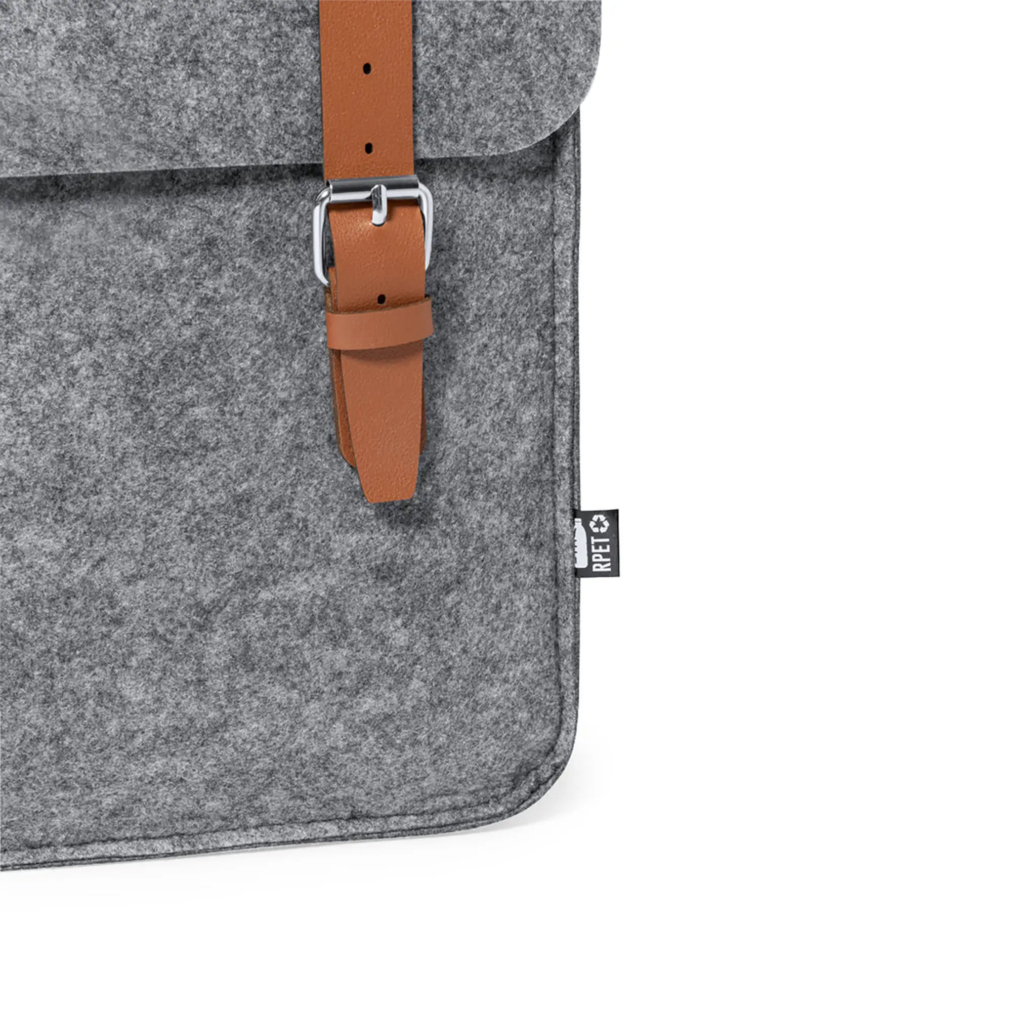 Rucksack aus RPET-Filz – PU-Riemen | Schnallenverschluss | Nature line | Recycelt