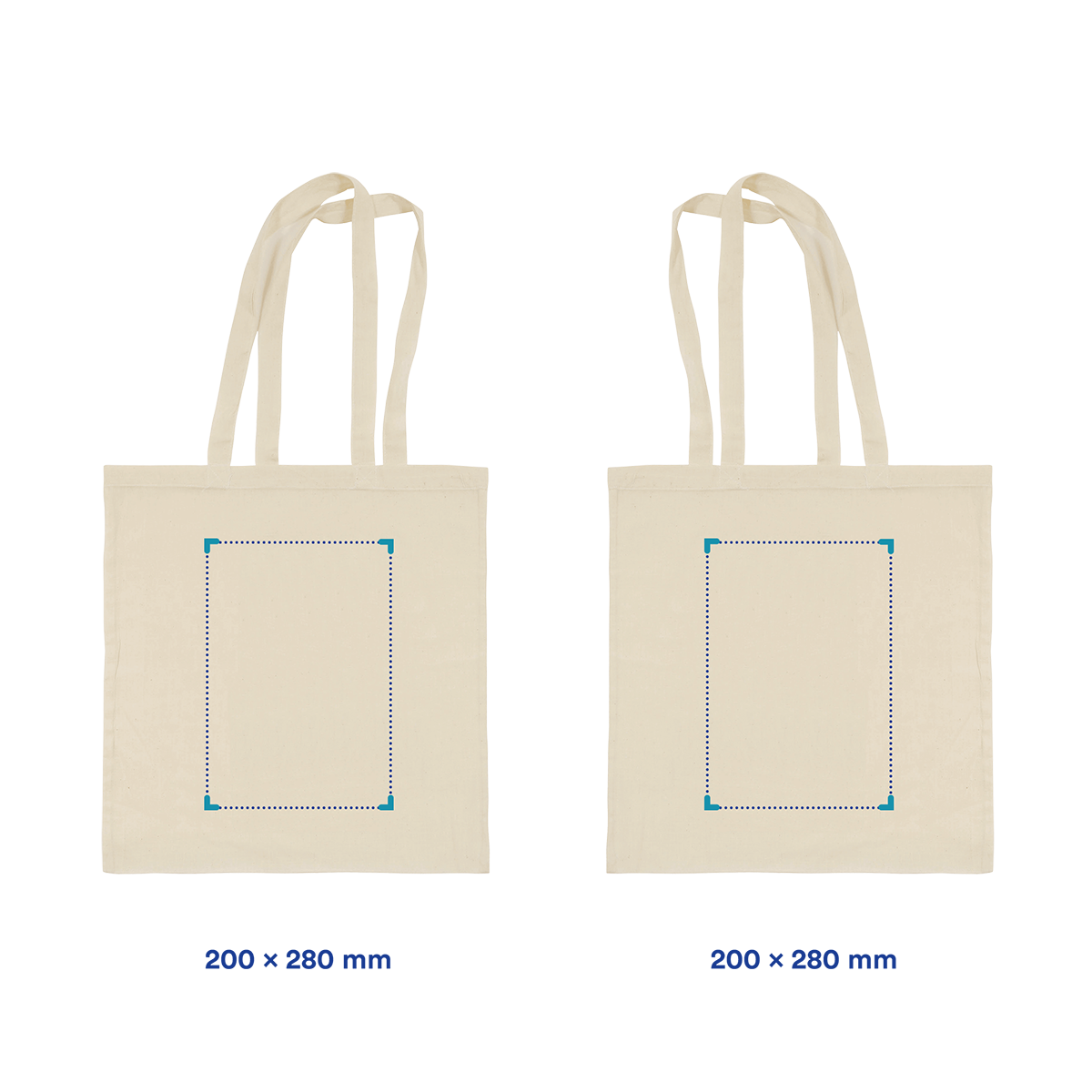 Sac en coton - Recyclé | Beige | 140 gr/m2 | Quadrichromie