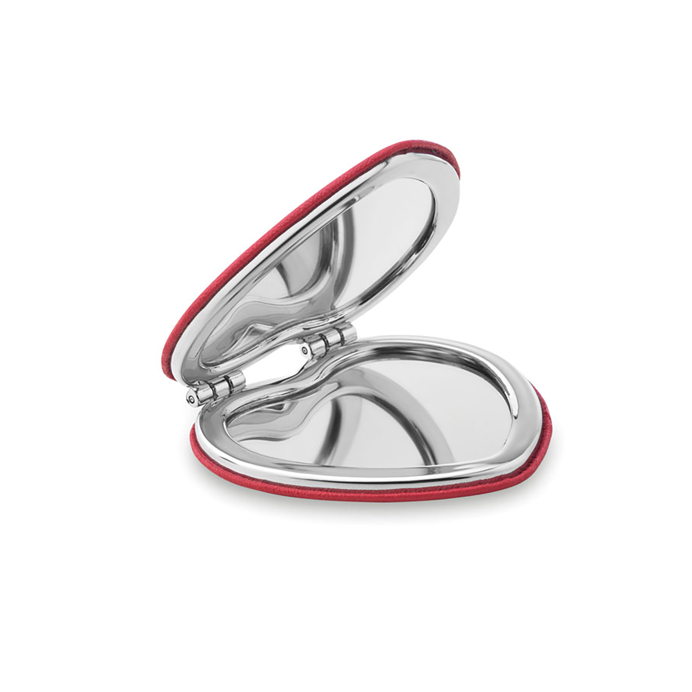 Miroir de Poche – Double Miroir | Métal | Fermeture Magnétique | Forme de Cœur