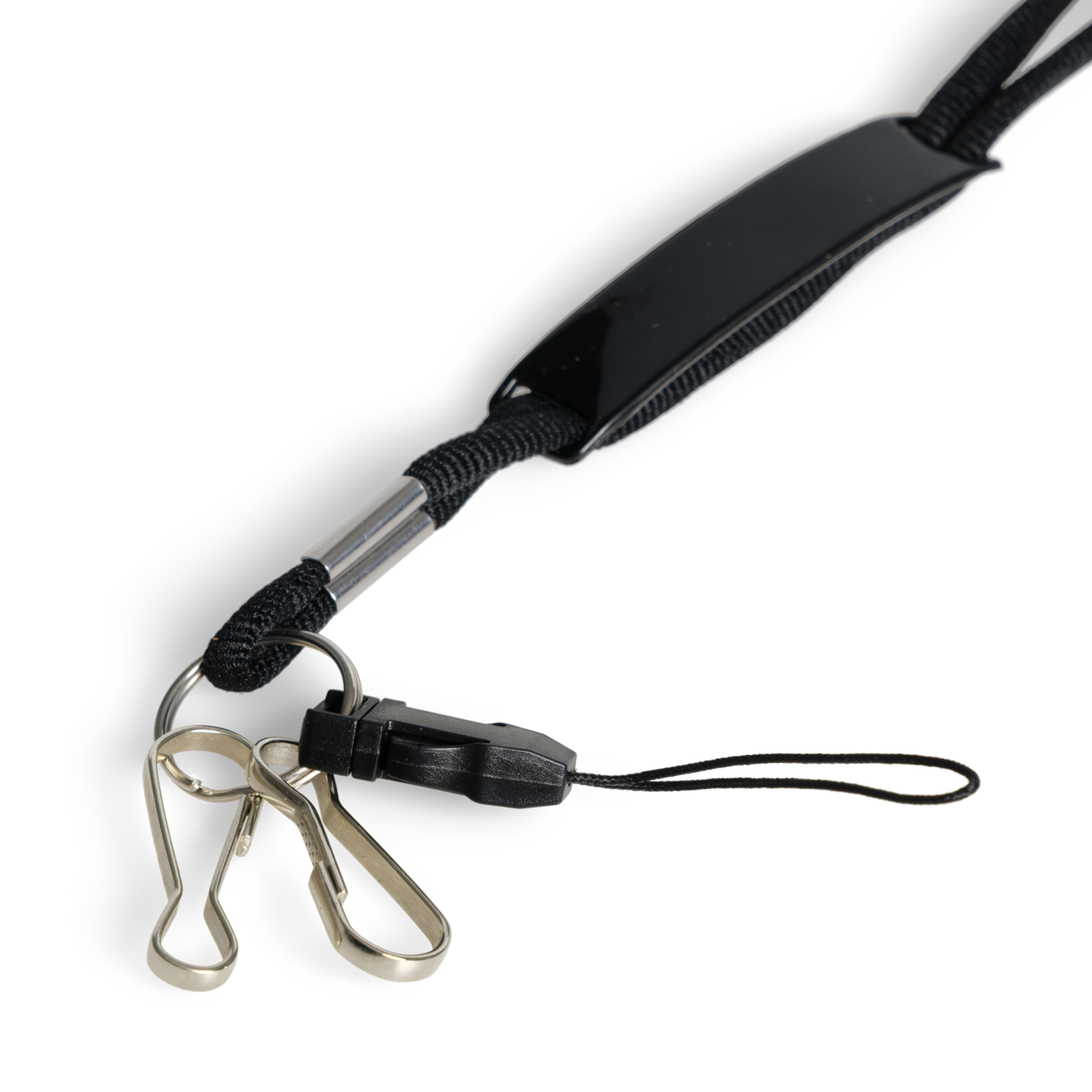 Cordino colorato - rosso | 2 moschettoni & clip in PVC