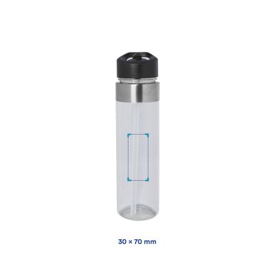Trinkflasche Sofia - 650 ml | Trinkdeckel | Transparent